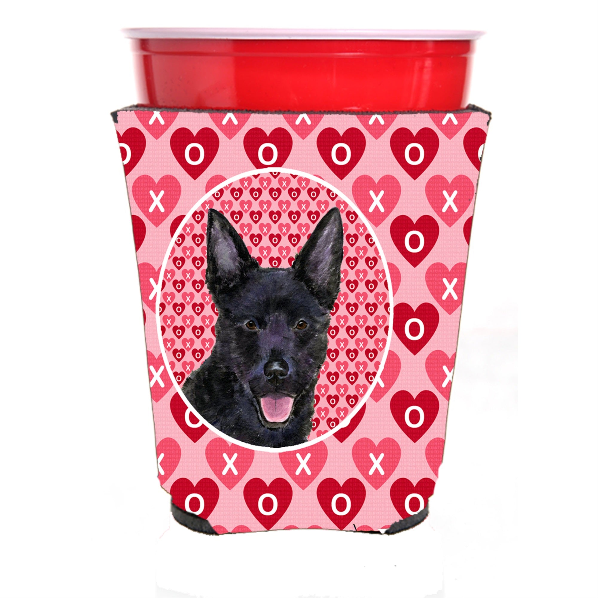 Australian Kelpie Hearts Love Valentine'S Day Red Solo Cup Hugger