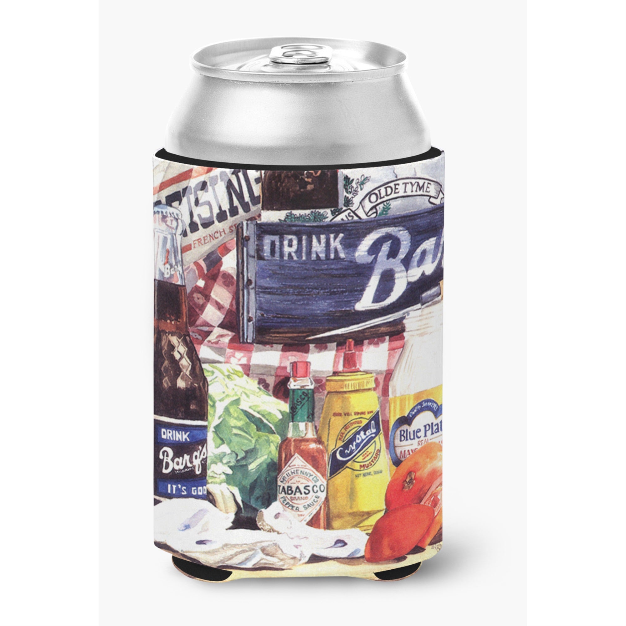 Blue Plate Mayonaise, Barq'S And A Tomato Sandwich Can Or Bottle Hugger