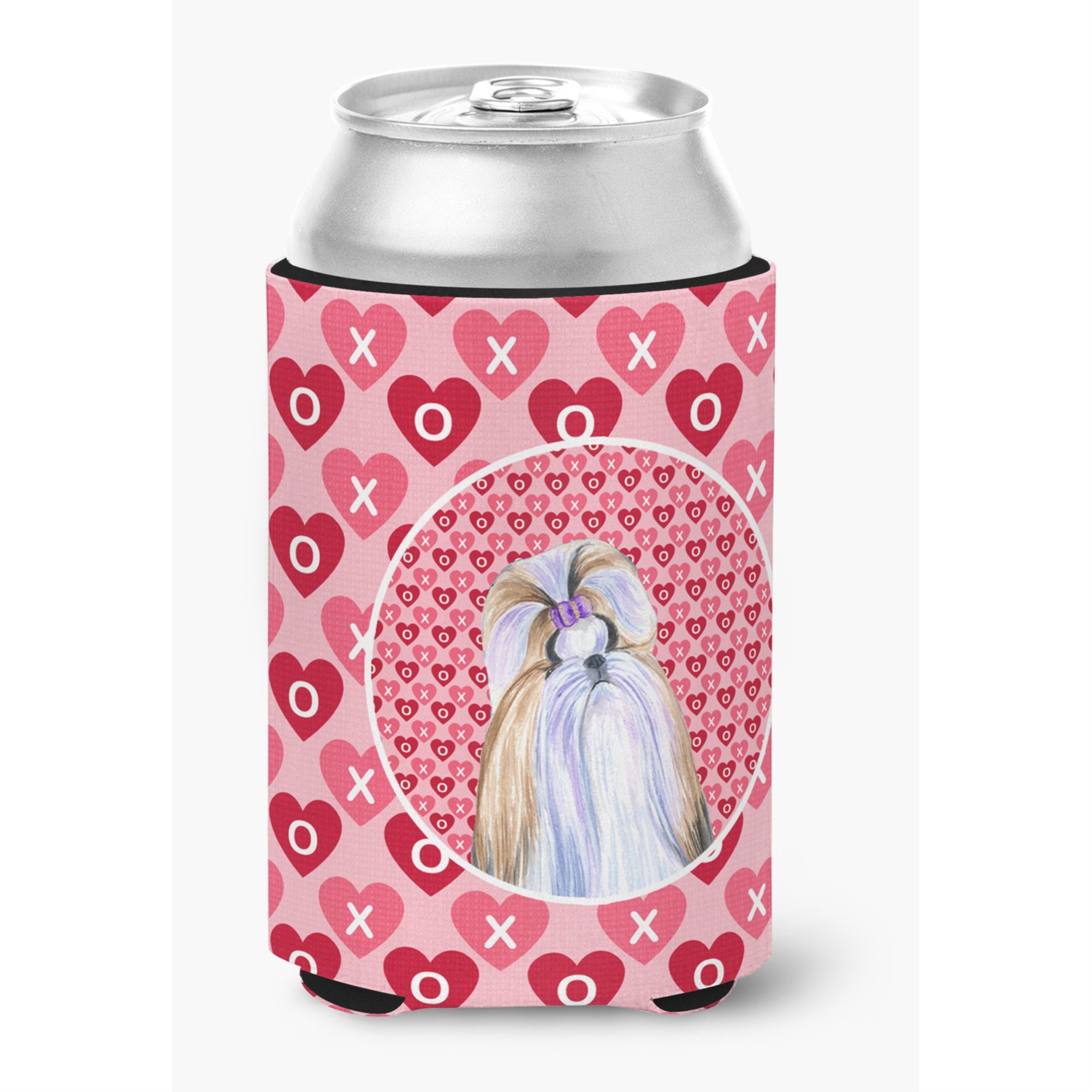 Shih Tzu Hearts Love And Valentine'S Day Portrait Can Or Bottle Hugger