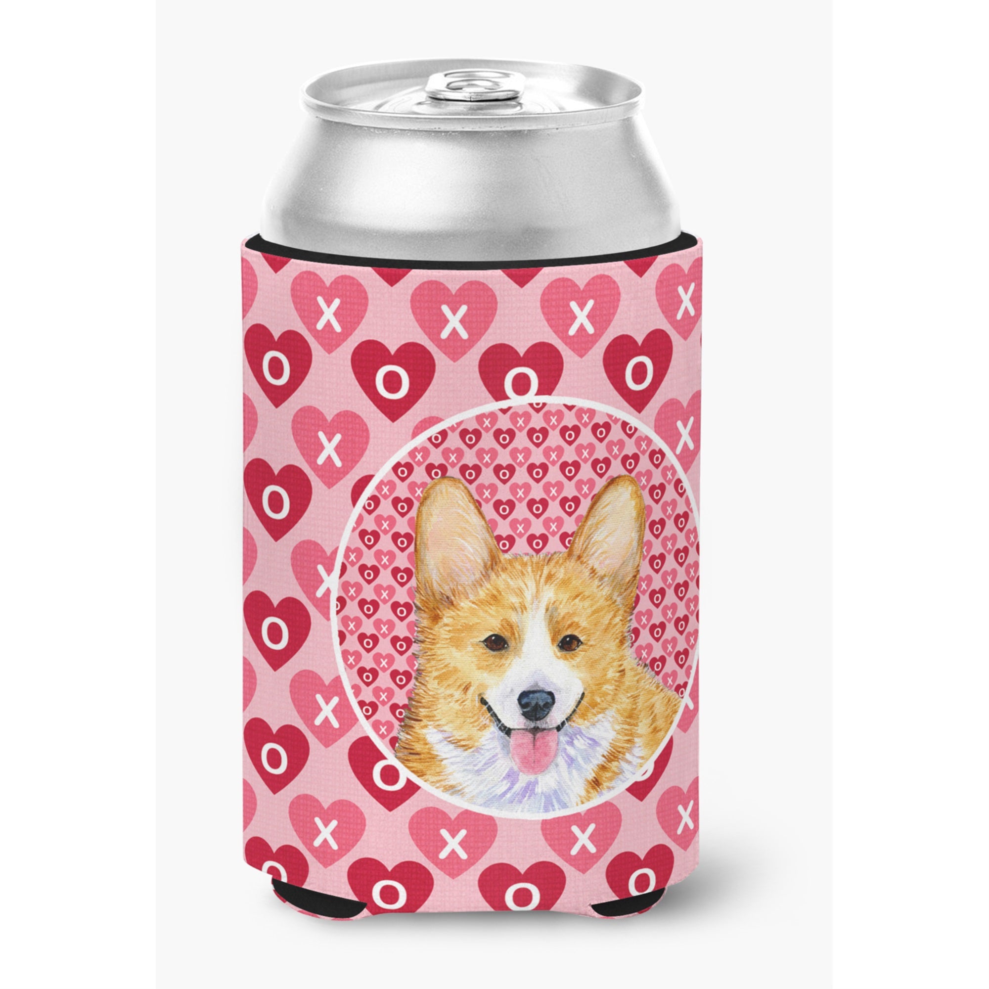 Corgi Hearts Love And Valentine'S Day Portrait Can Or Bottle Hugger