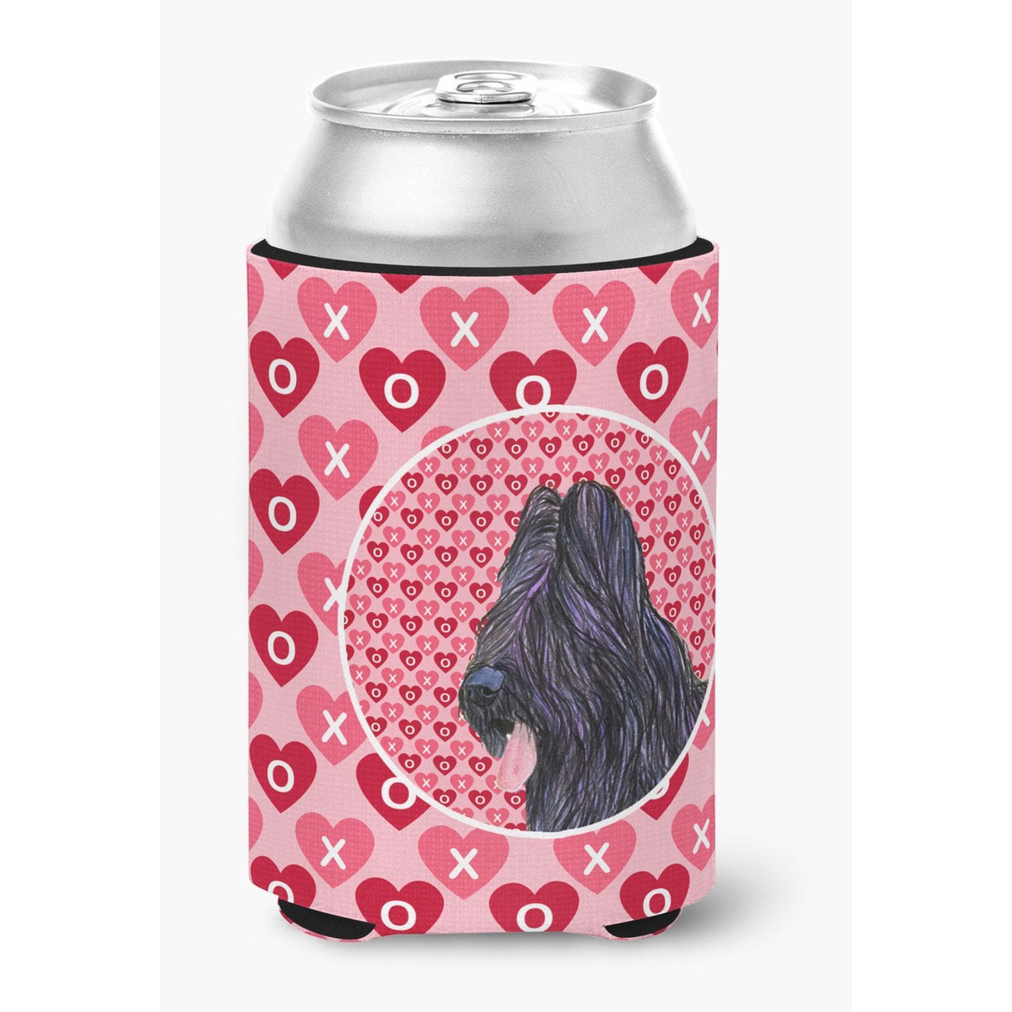 Briard Hearts And Love Can Or Bottle Hugger