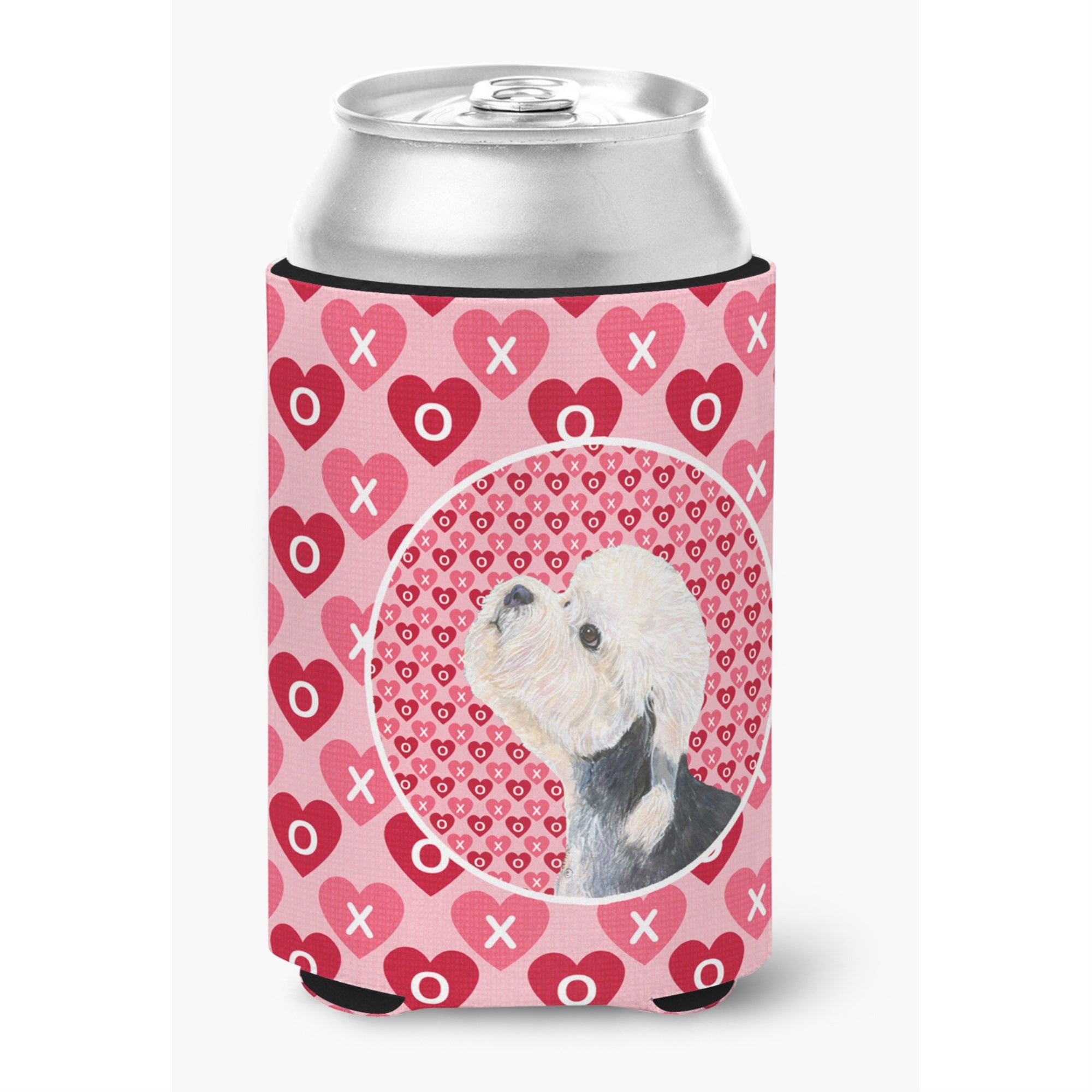 Dandie Dinmont Terrier Hearts Love Valentine'S Day Can Or Bottle Hugger