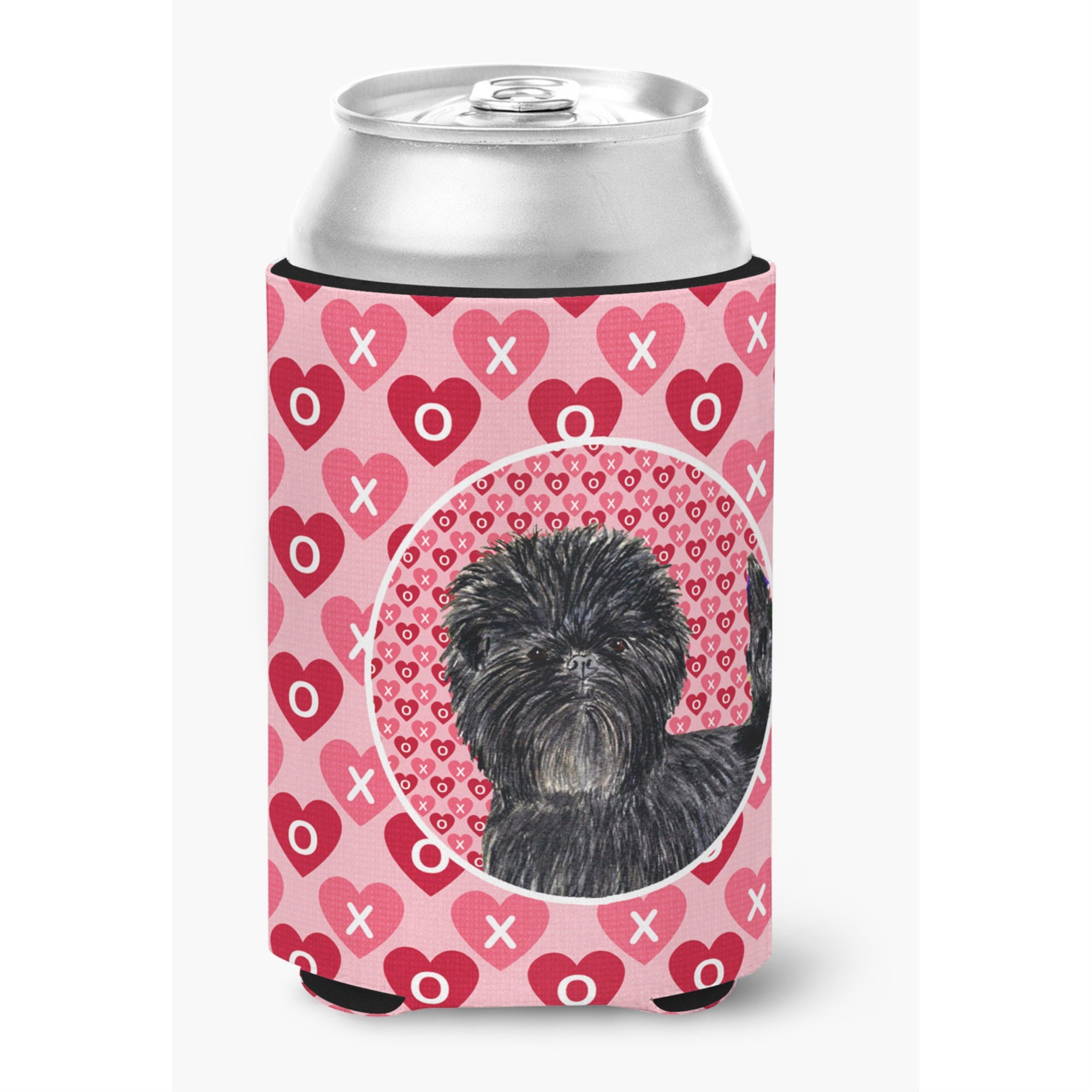 Affenpinscher Hearts Love And Valentine'S Day Portrait Can Or Bottle Hugger
