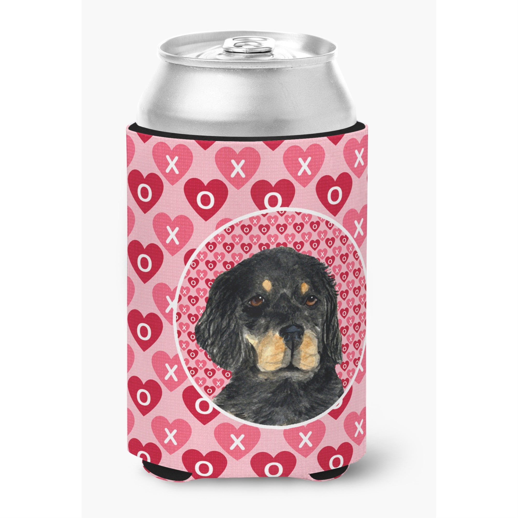Gordon Setter Hearts Love And Valentine'S Day Portrait Can Or Bottle Hugger