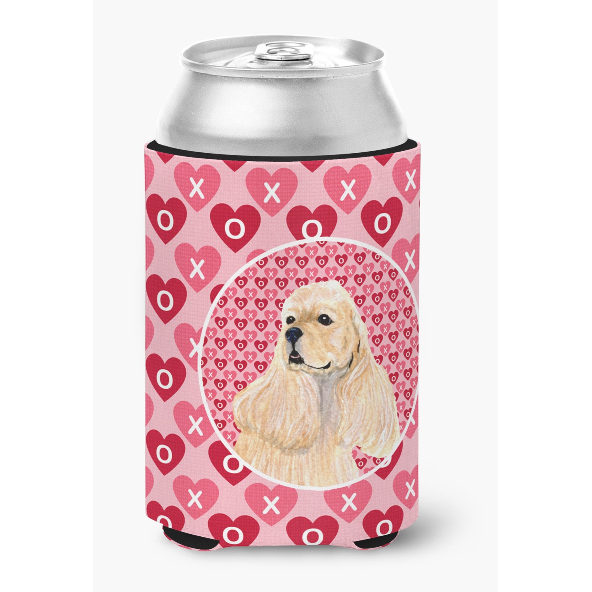 Buff Cocker Spaniel Hearts Love Valentine'S Day Can Or Bottle Hugger