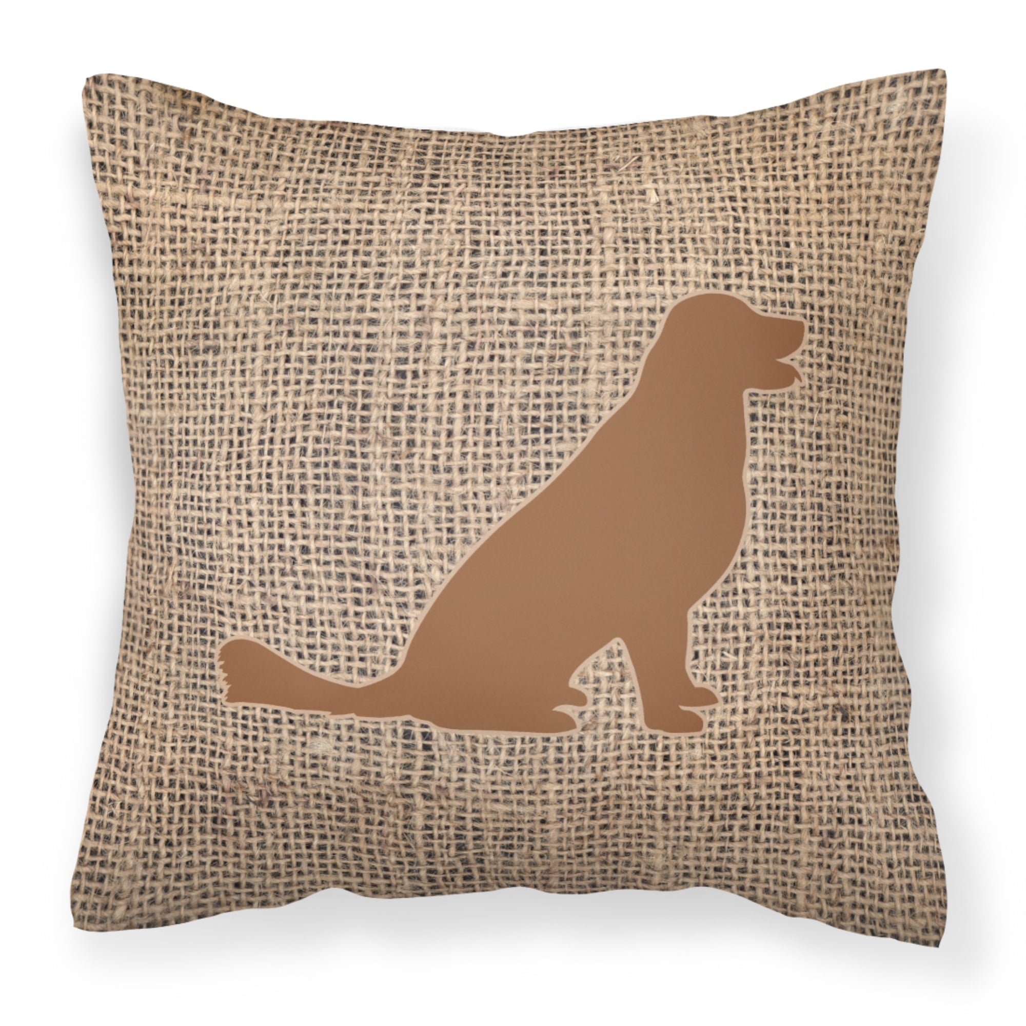 Labrador Burlap And Brown Bb1076 Fabric Decorative Pillow