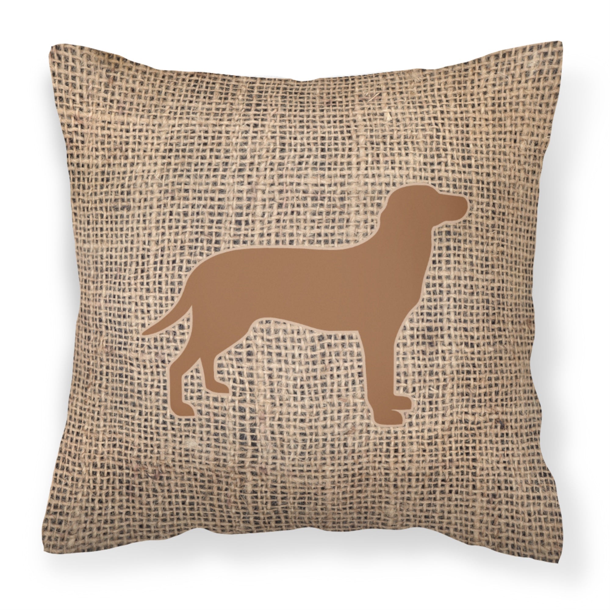 Labrador Burlap And Brown Bb1116 Fabric Decorative Pillow