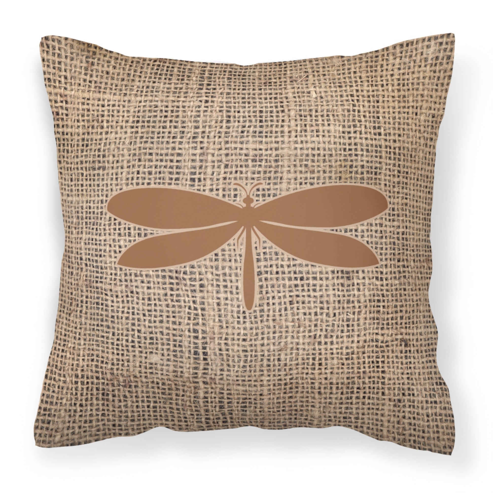 Moth Burlap And Brown Bb1061 Fabric Decorative Pillow
