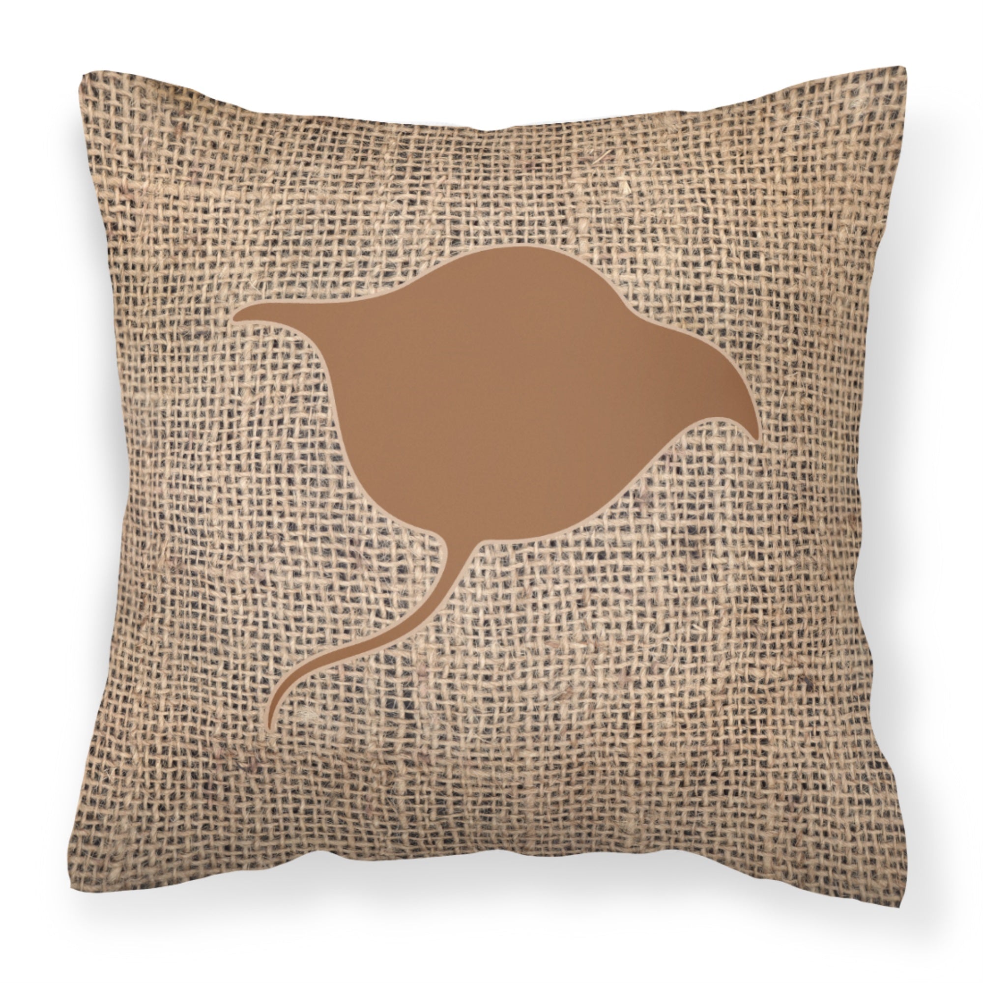 Stingray Burlap And Brown Bb1094 Fabric Decorative Pillow