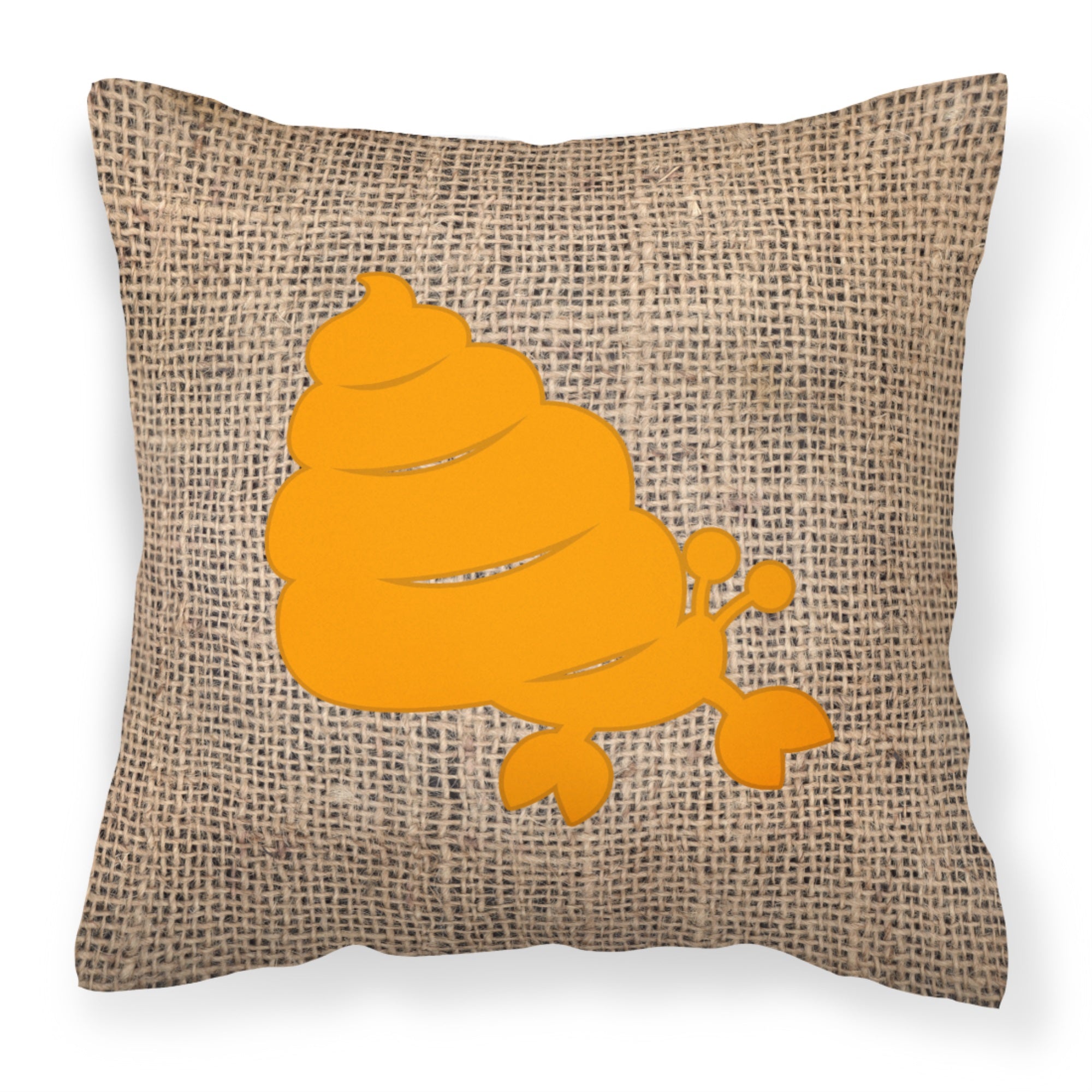 Hermit Crab Burlap And Orange Bb1092 Fabric Decorative Pillow