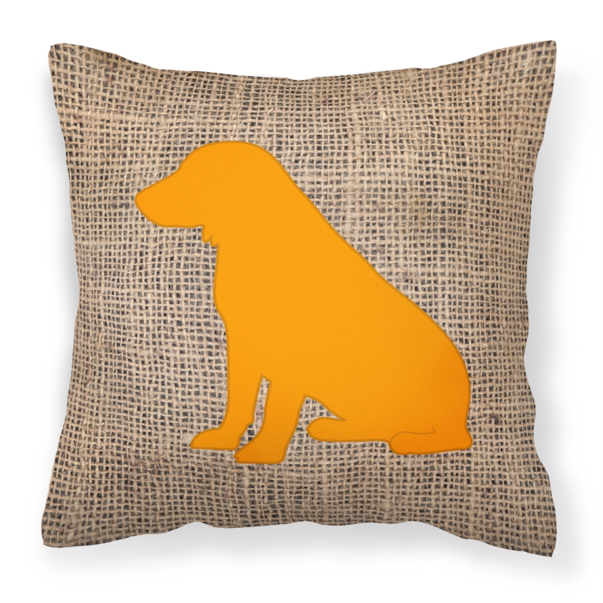 Boykin Spaniel Burlap And Orange Bb1070 Fabric Decorative Pillow