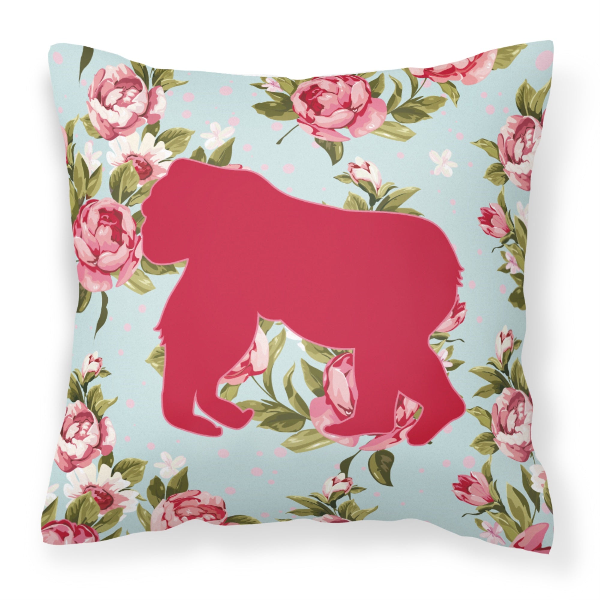 Gorilla Shabby Chic Blue Roses Bb1129 Fabric Decorative Pillow