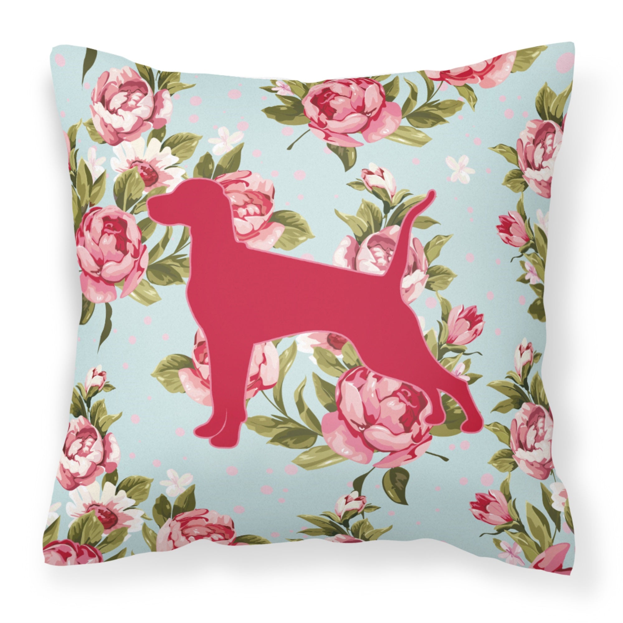 Pointer Shabby Chic Blue Roses Bb1105 Fabric Decorative Pillow