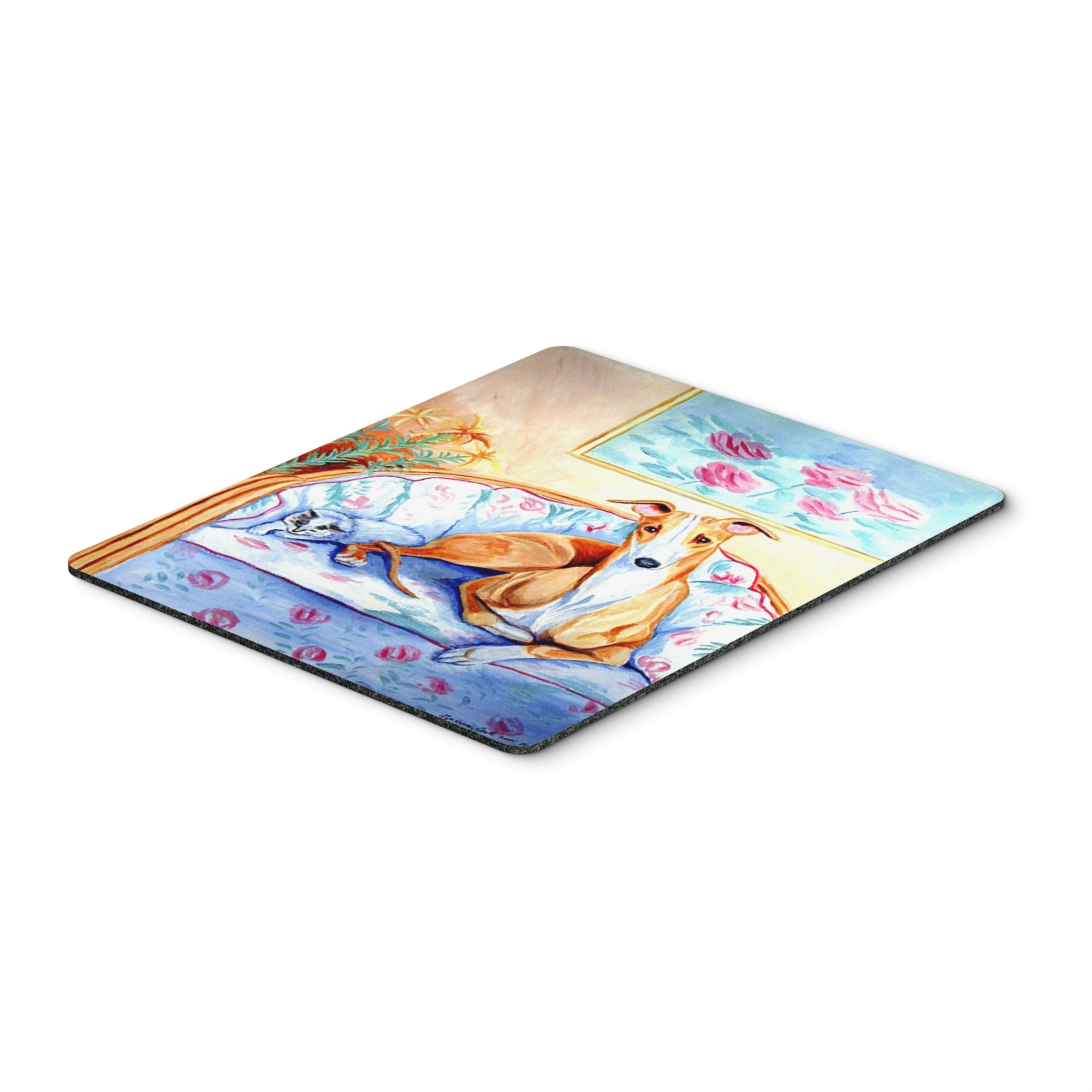 Whippet Waiting On You Mouse Pad, Hot Pad Or Trivet