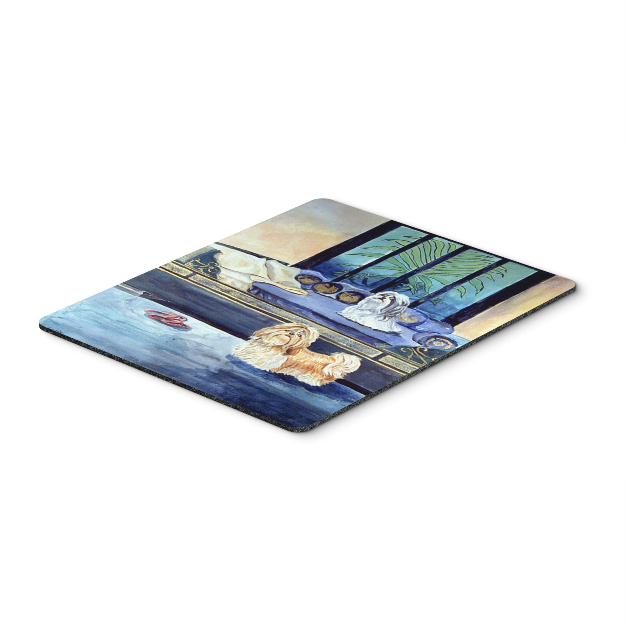 Shih Tzu Double Trouble Mouse Pad, Hot Pad Or Trivet