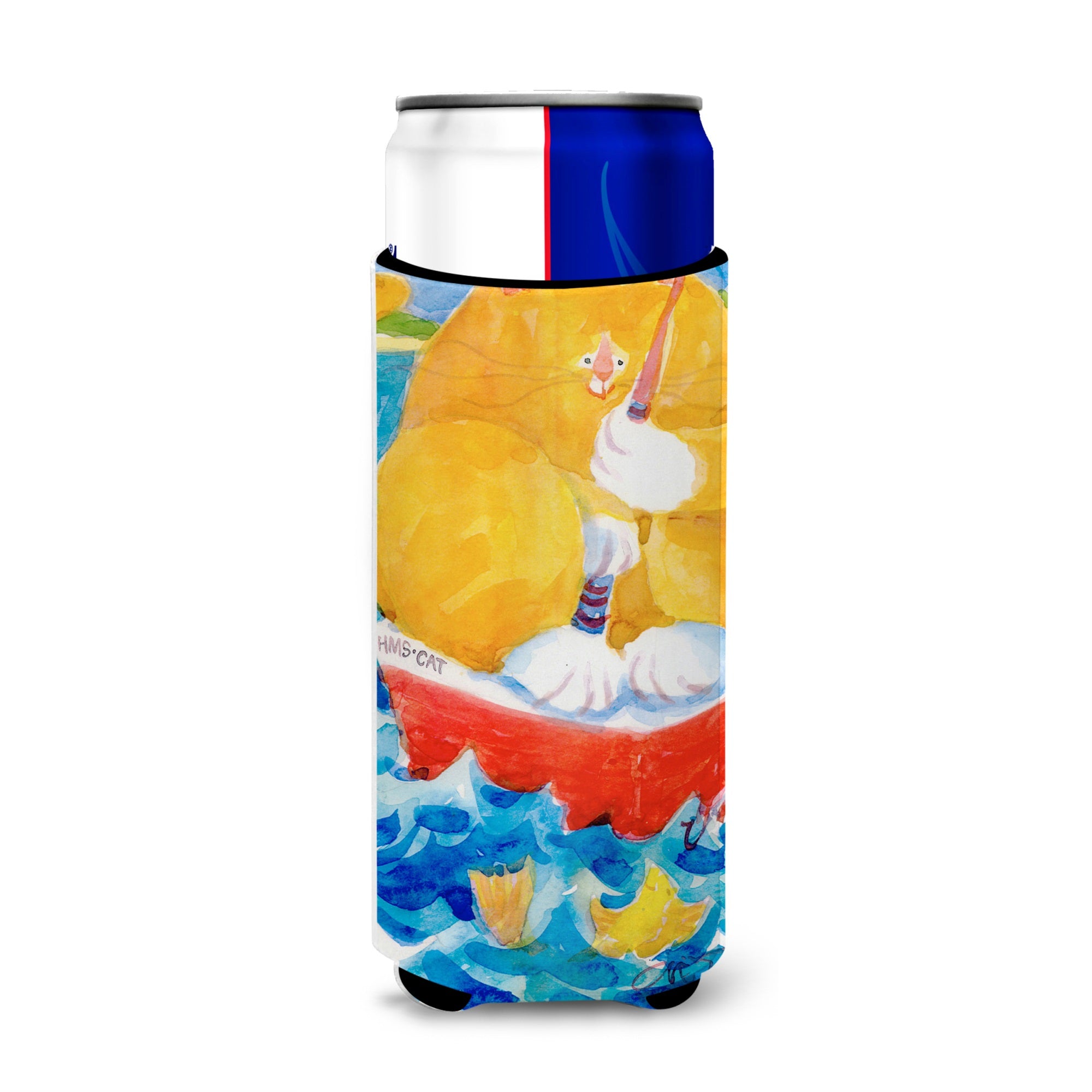 Big Orange Tabby Fishing Ultra Hugger For Slim Cans