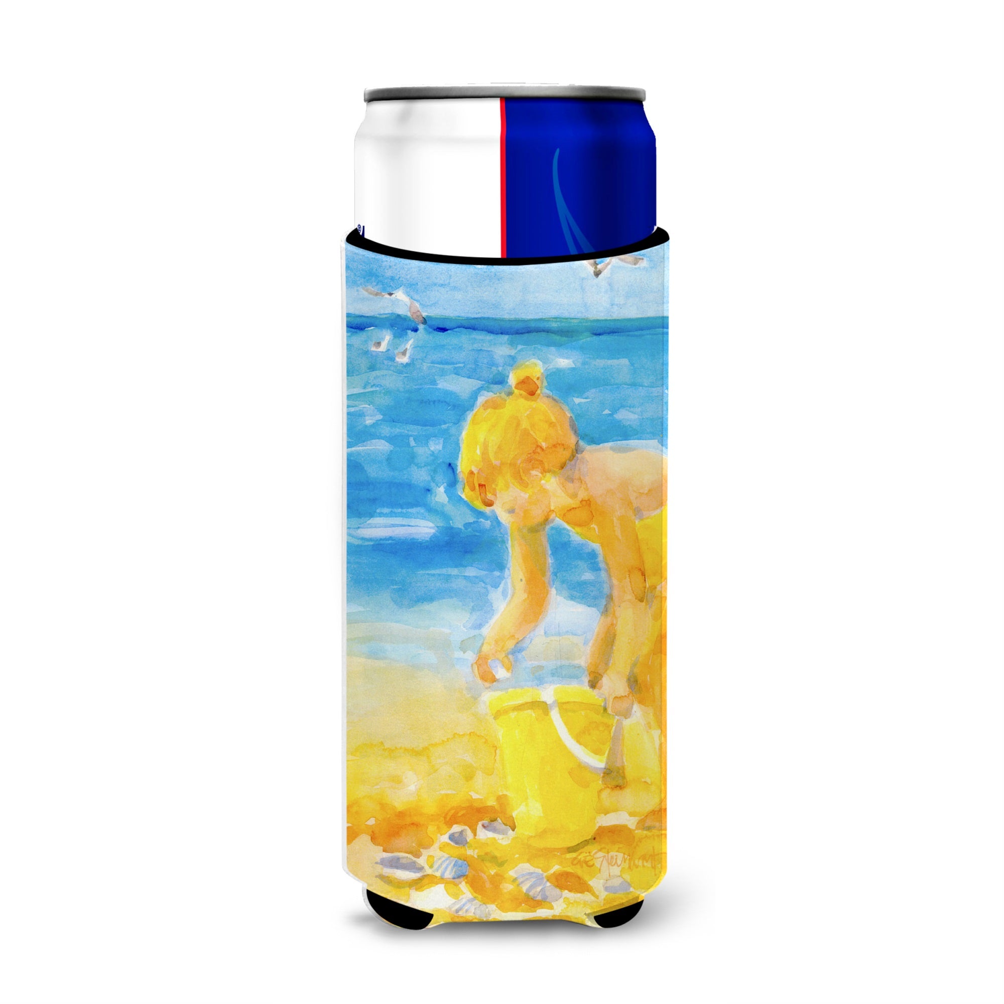 Little Girl At The Beach Ultra Hugger For Slim Cans