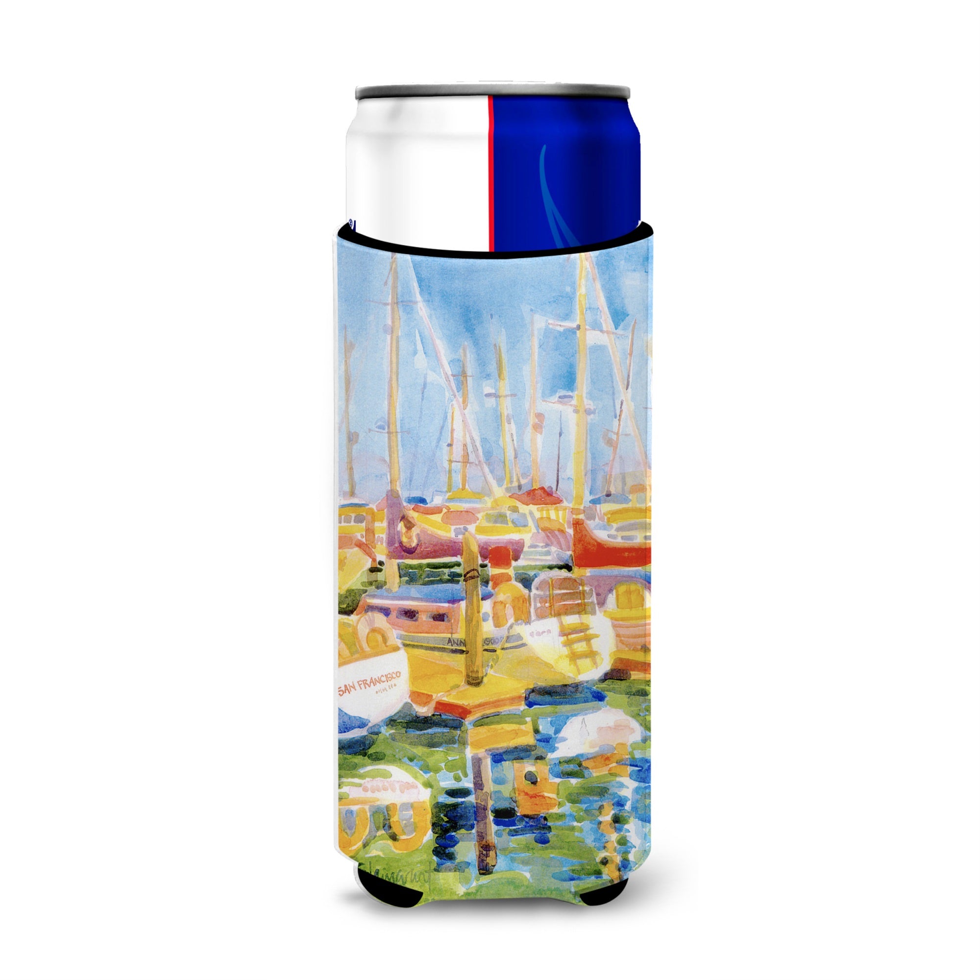 Boats At The Harbour Ultra Hugger For Slim Cans