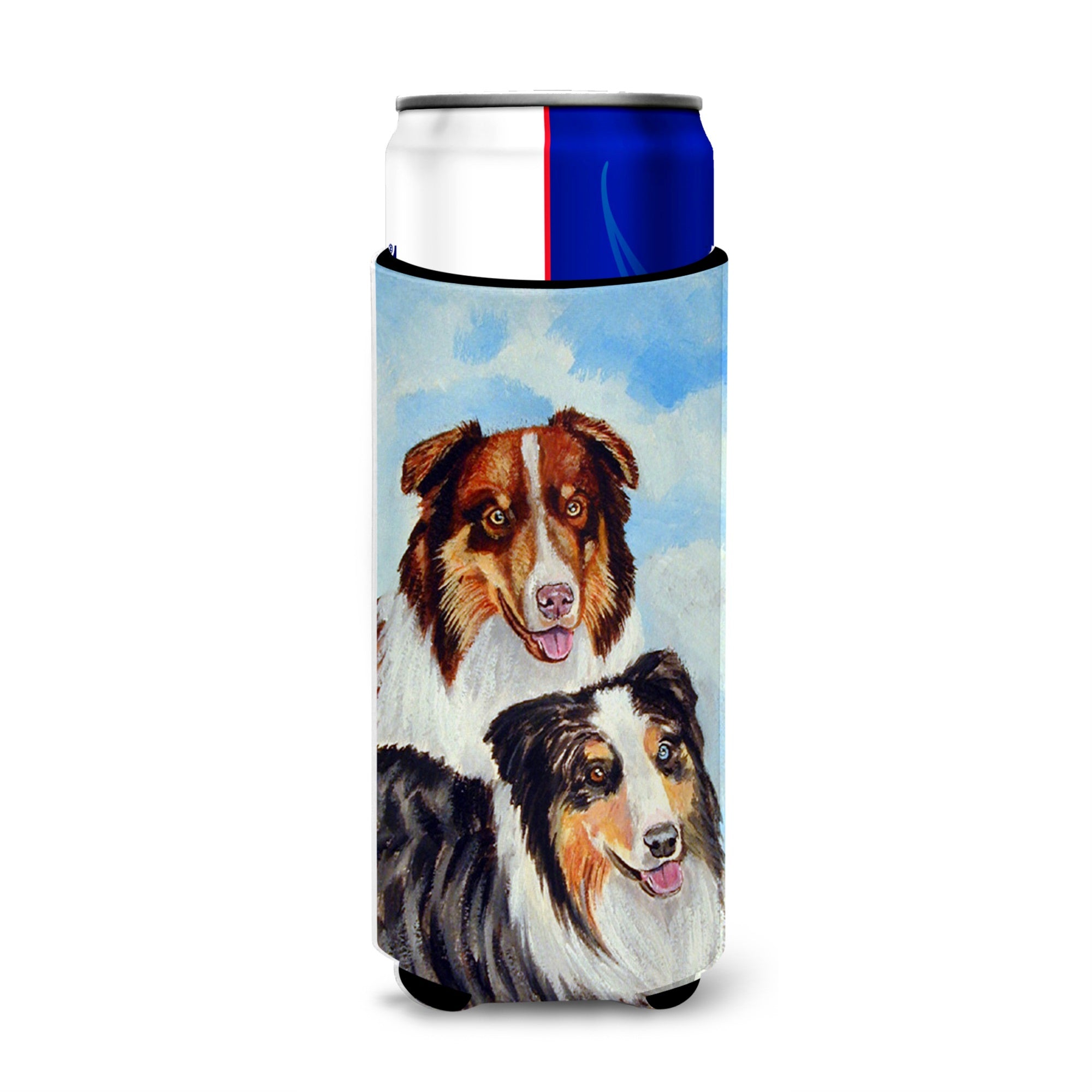 Australian Shepherd What A Pair Ultra Hugger For Slim Cans
