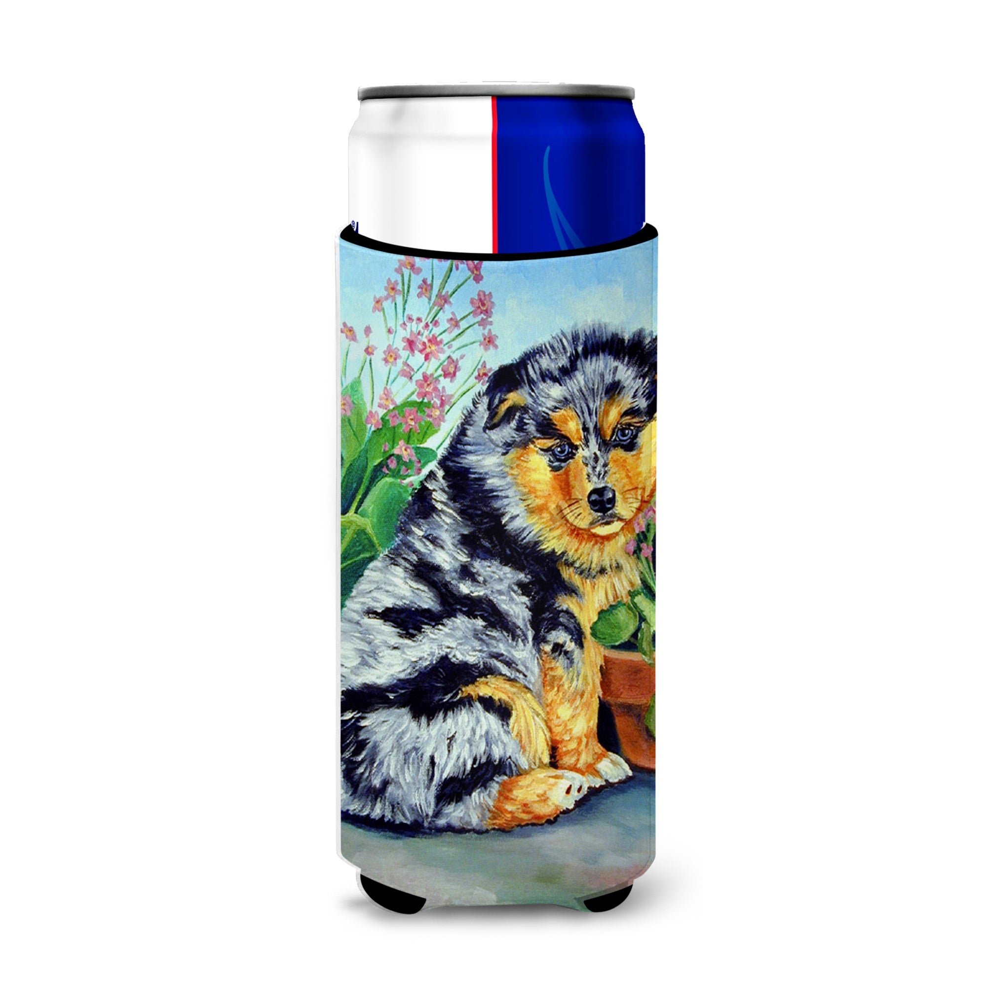 Australian Shepherd Puppy Ultra Hugger For Slim Cans