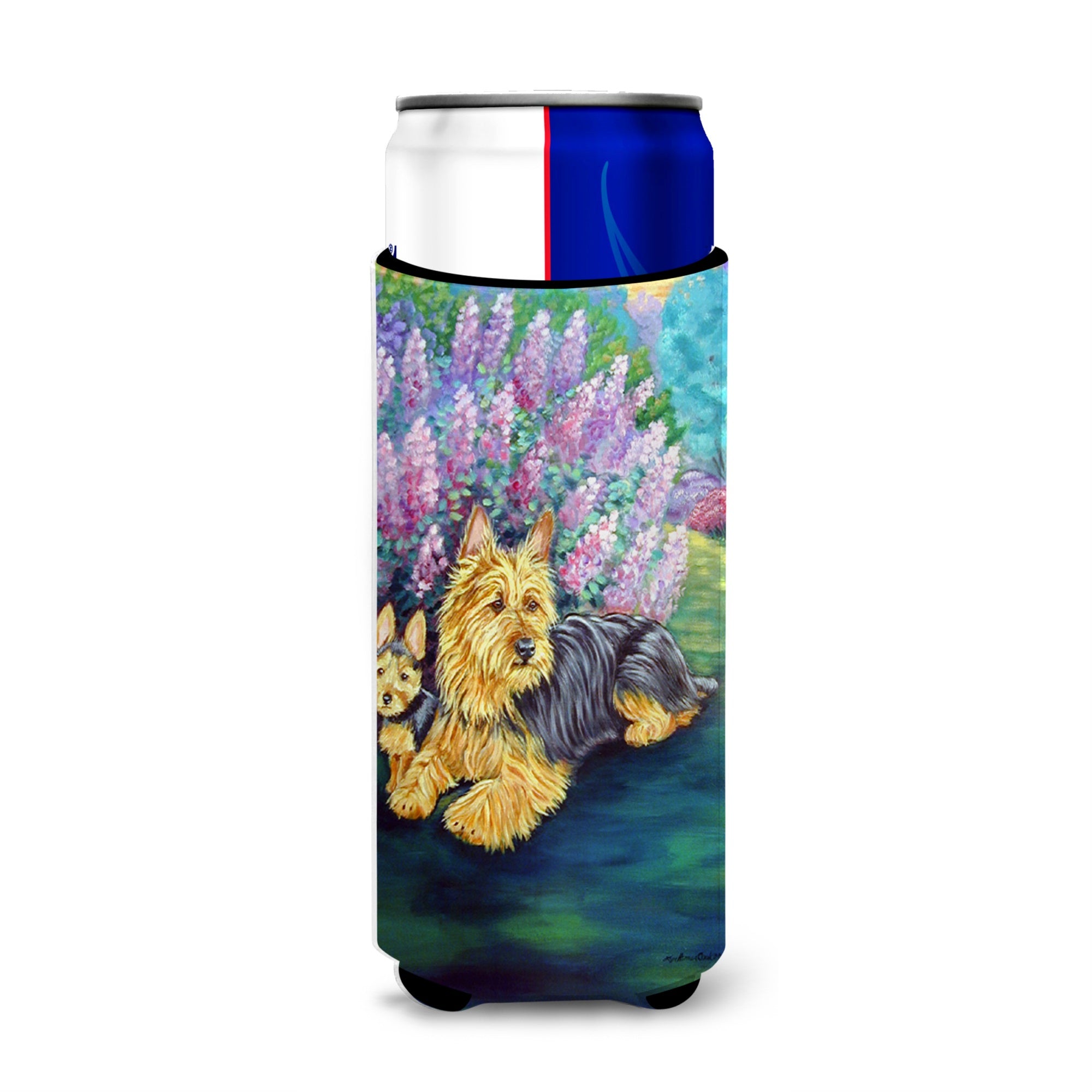 Australian Terrier And Puppy Ultra Hugger For Slim Cans