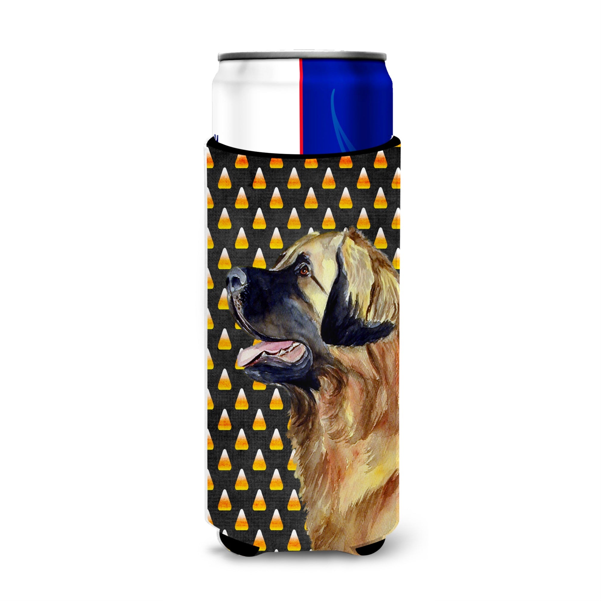 Leonberger Candy Corn Halloween Portrait Ultra Hugger For Slim Cans