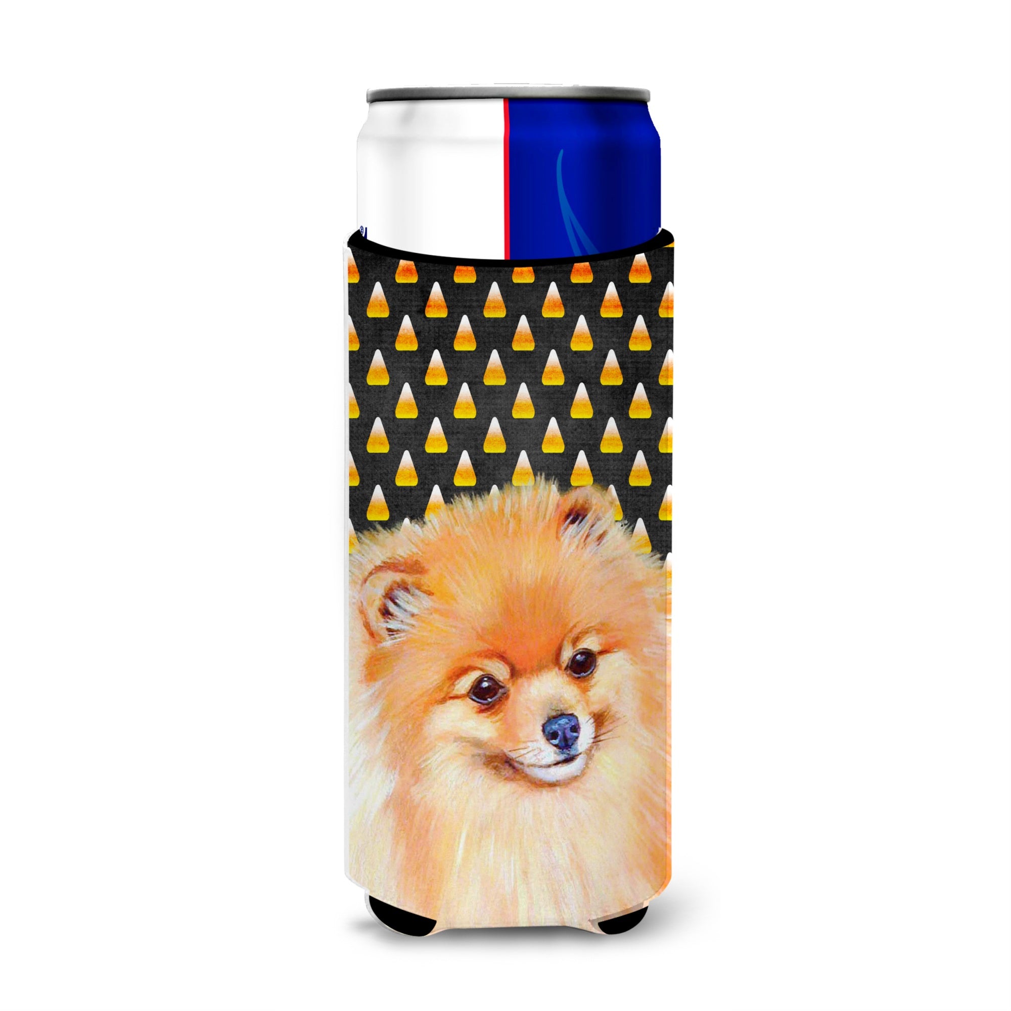 Pomeranian Candy Corn Halloween Portrait Ultra Hugger For Slim Cans