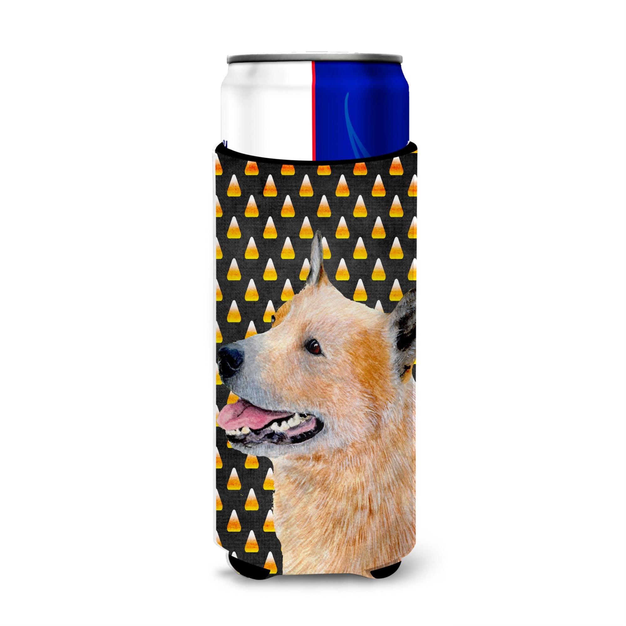 Australian Cattle Dog Candy Corn Halloween Portrait Ultra Hugger For Slim Cans