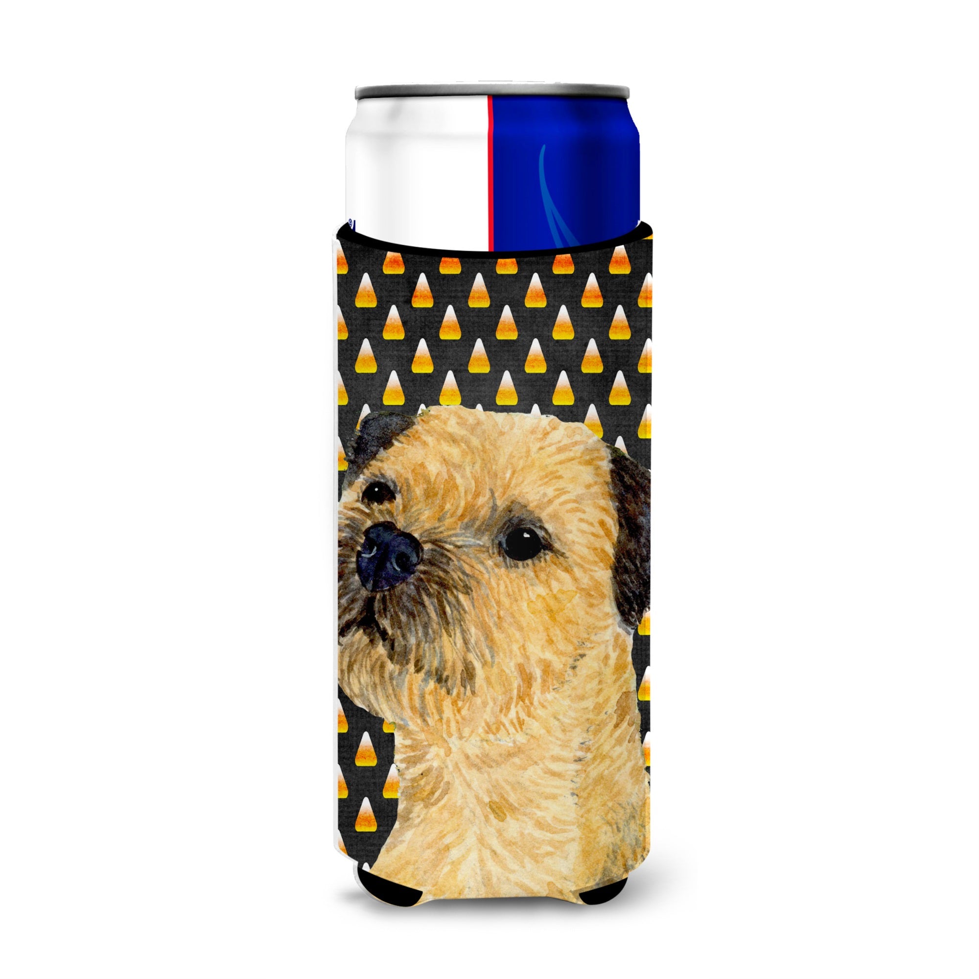 Border Terrier Candy Corn Halloween Portrait Ultra Hugger For Slim Cans