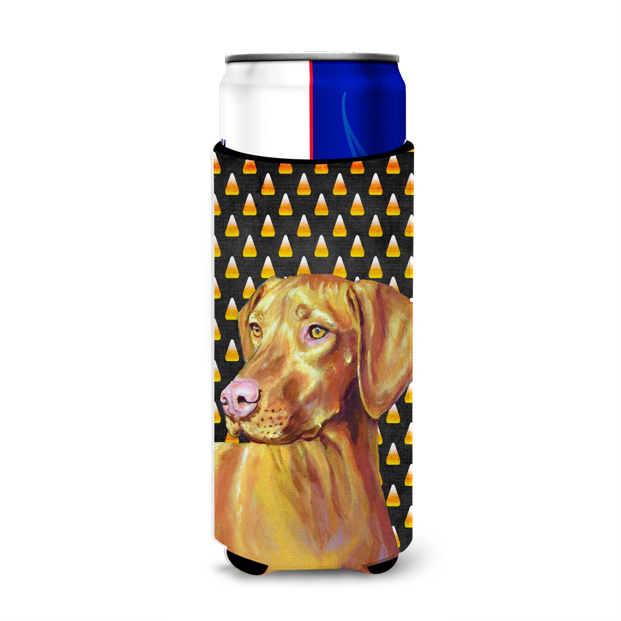 Vizsla Candy Corn Halloween Portrait Ultra Hugger For Slim Cans