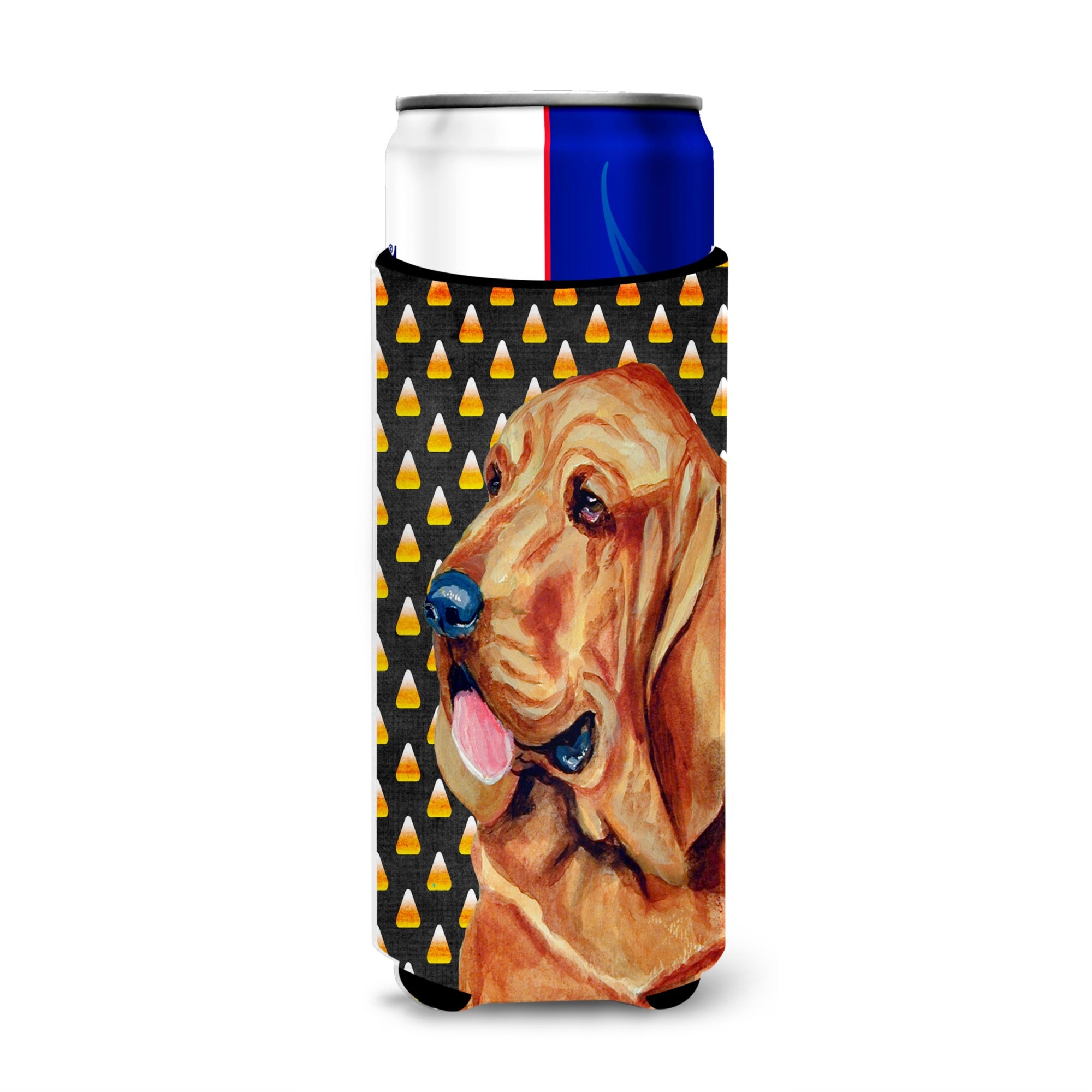 Bloodhound Candy Corn Halloween Portrait Ultra Hugger For Slim Cans