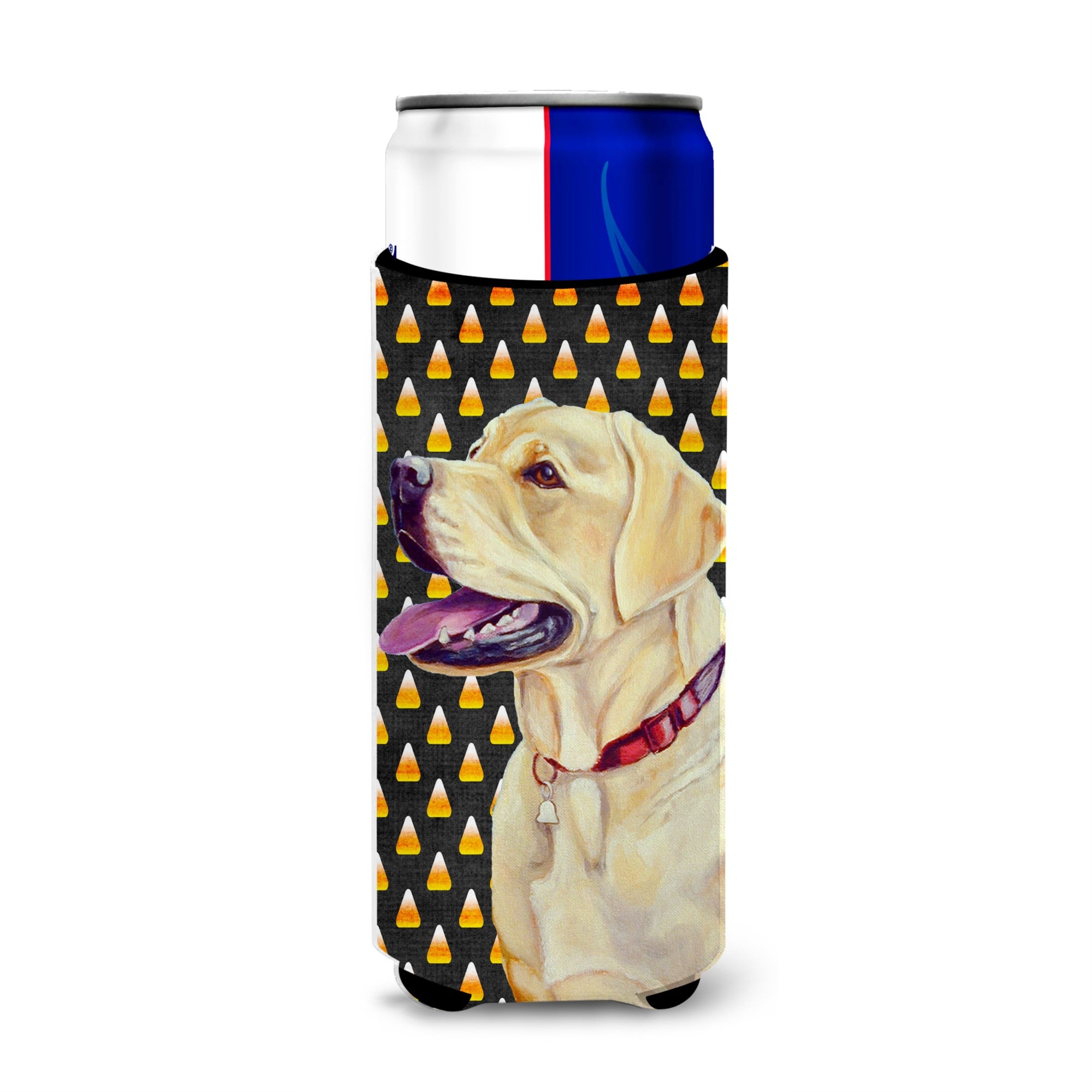Labrador Yellow Candy Corn Halloween Portrait Ultra Hugger For Slim Cans