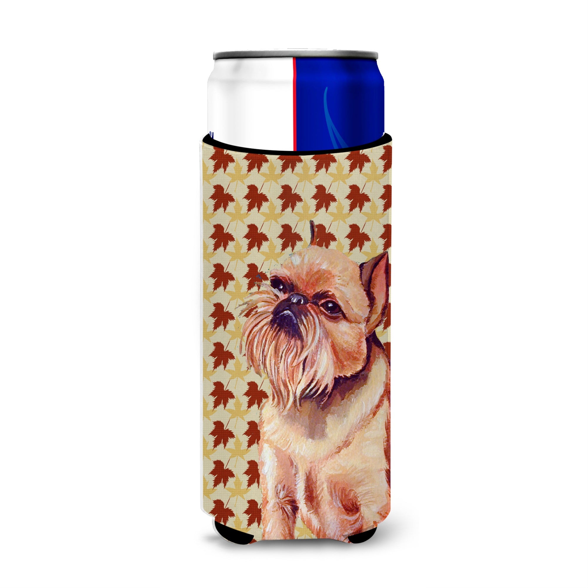 Brussels Griffon Fall Leaves Portrait Ultra Hugger For Slim Cans