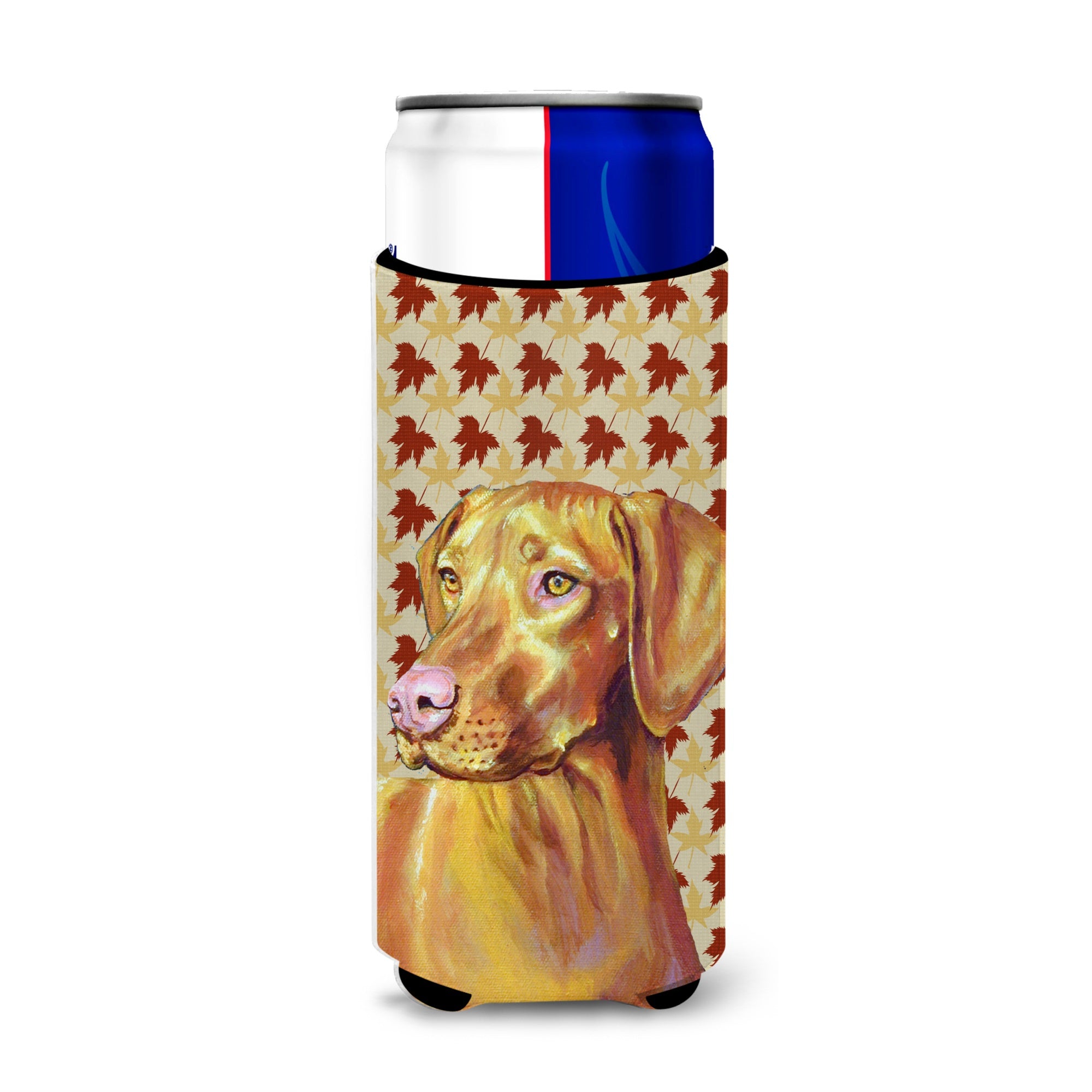 Vizsla Fall Leaves Portrait Ultra Hugger For Slim Cans