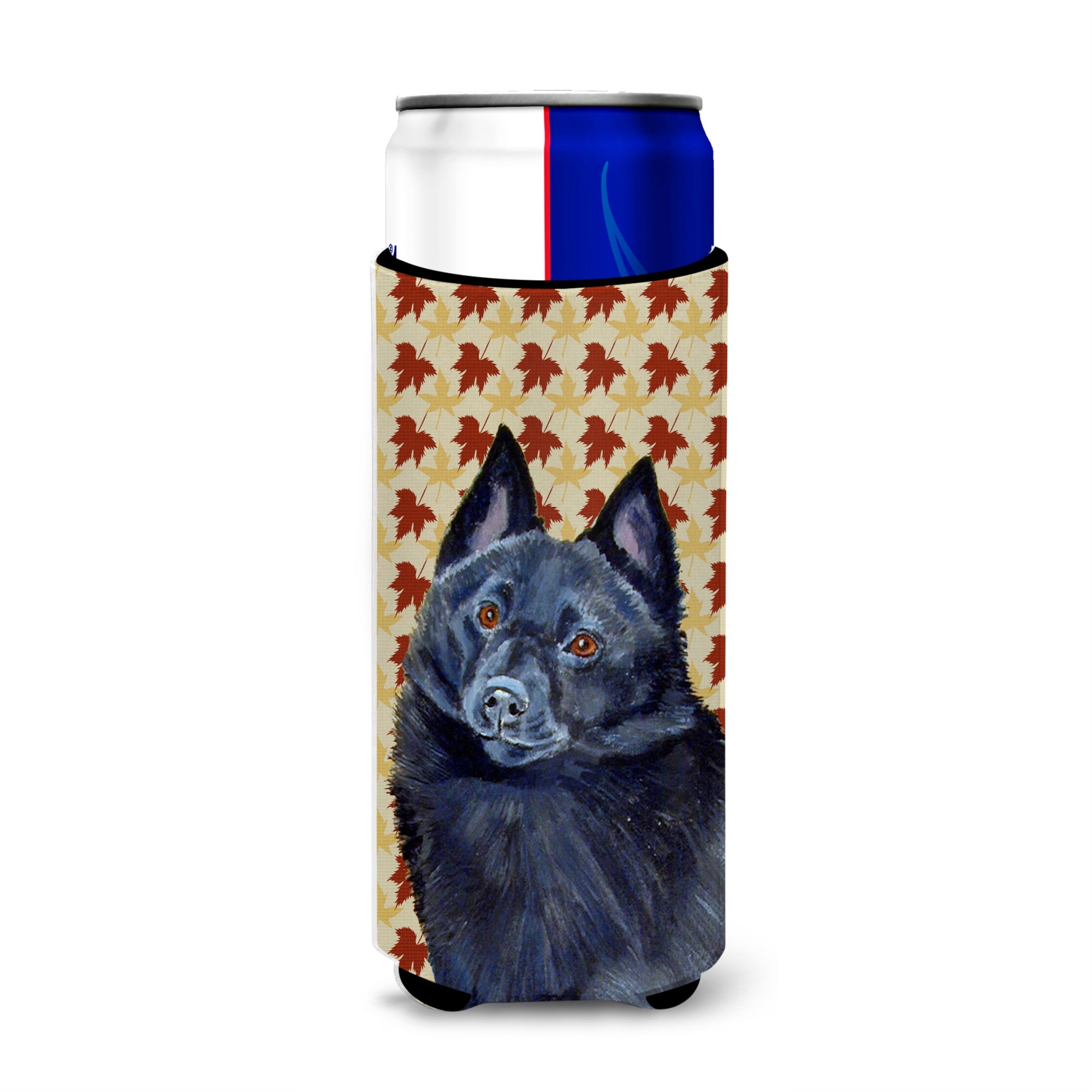 Schipperke Fall Leaves Portrait Ultra Hugger For Slim Cans