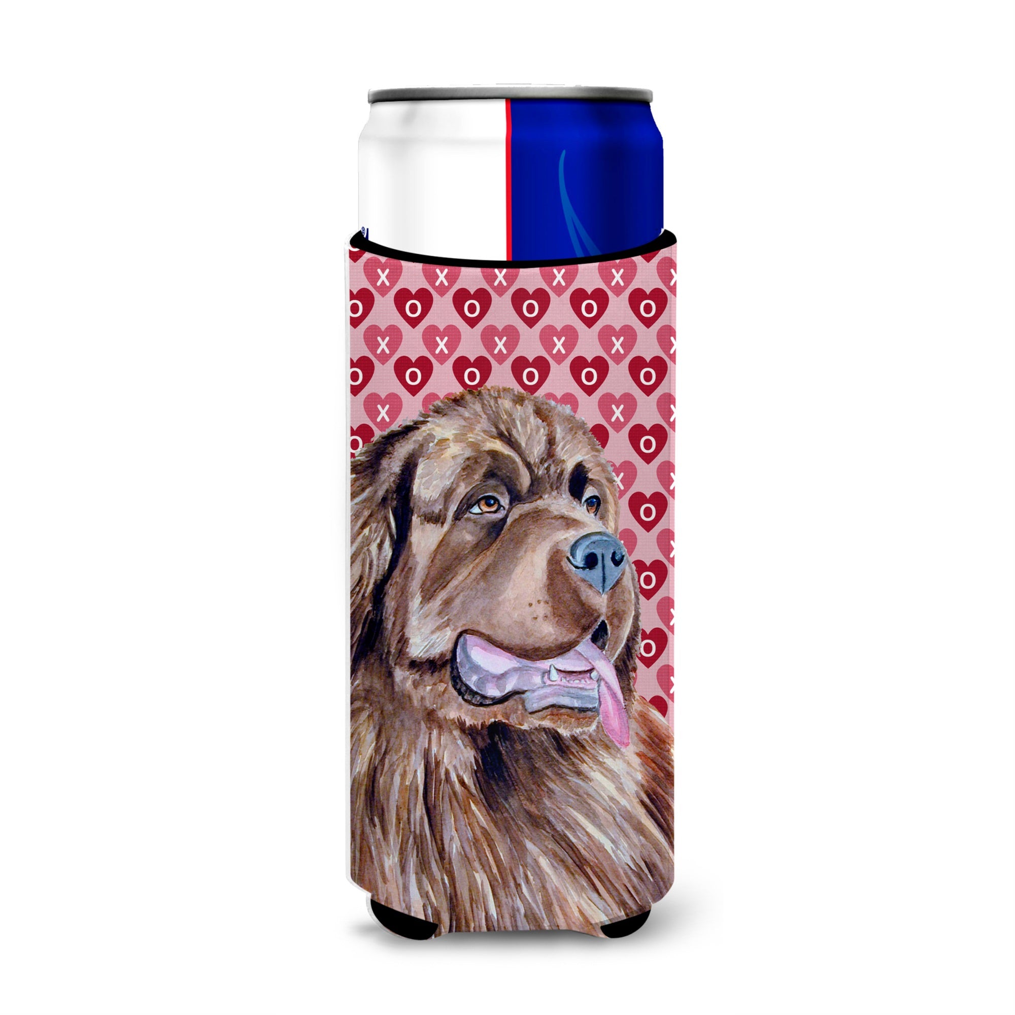 Newfoundland Hearts Love And Valentine'S Day Portrait Ultra Hugger For Slim Cans