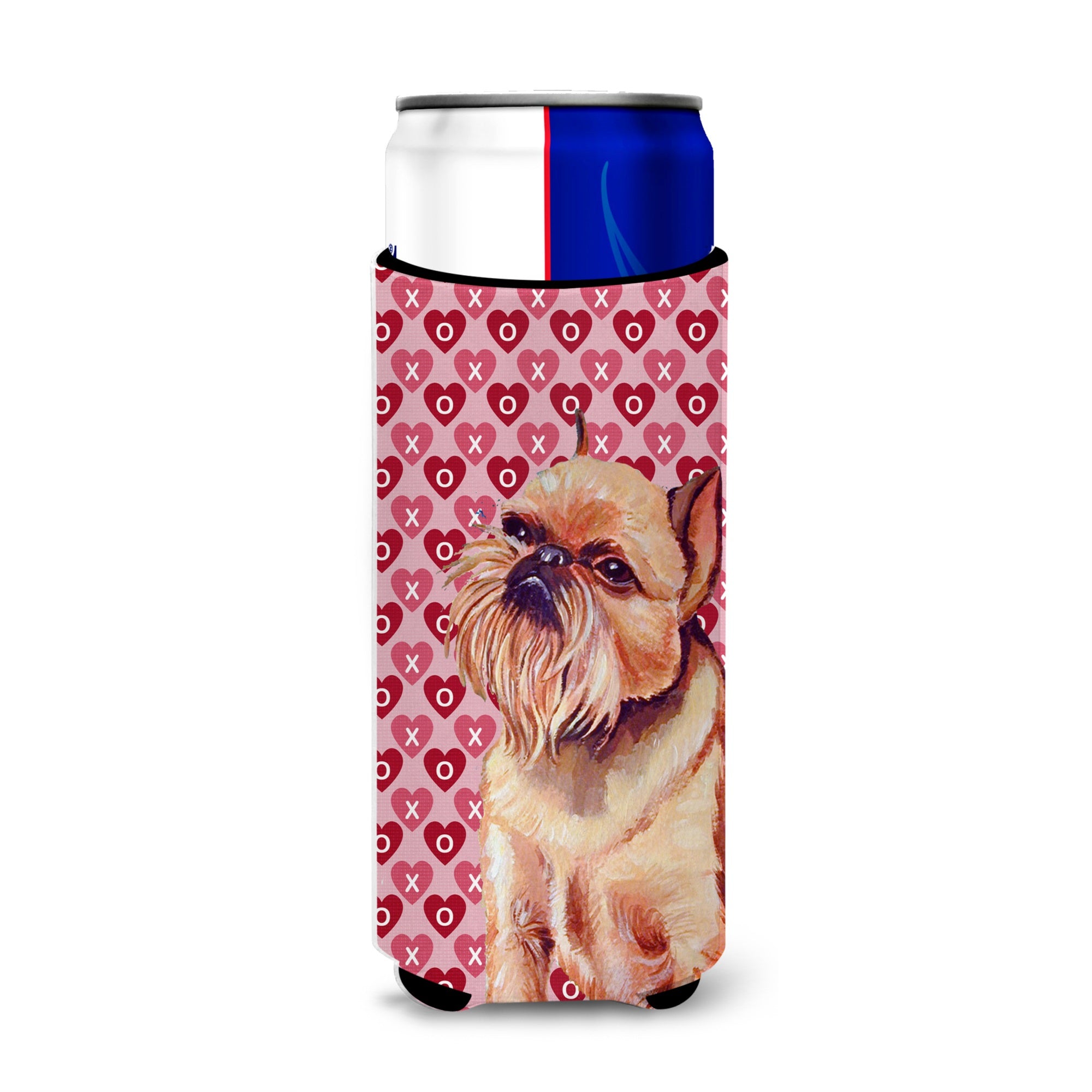 Brussels Griffon Hearts Love And Valentine'S Day Portrait Ultra Hugger For Slim Cans