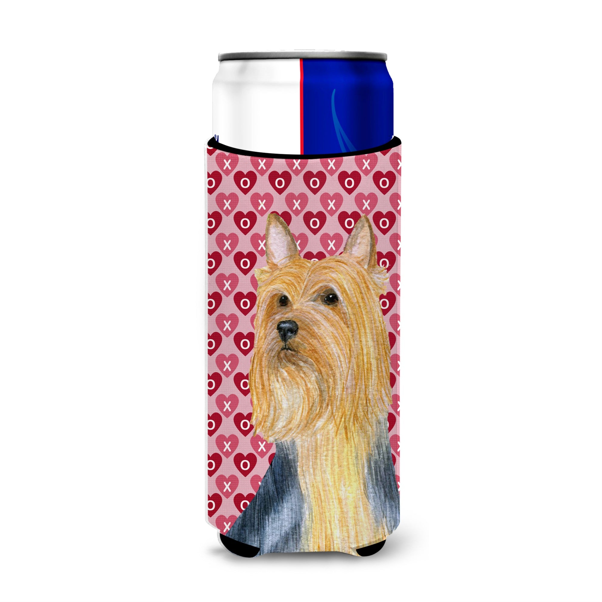Silky Terrier Hearts Love And Valentine'S Day Portrait Ultra Hugger For Slim Cans