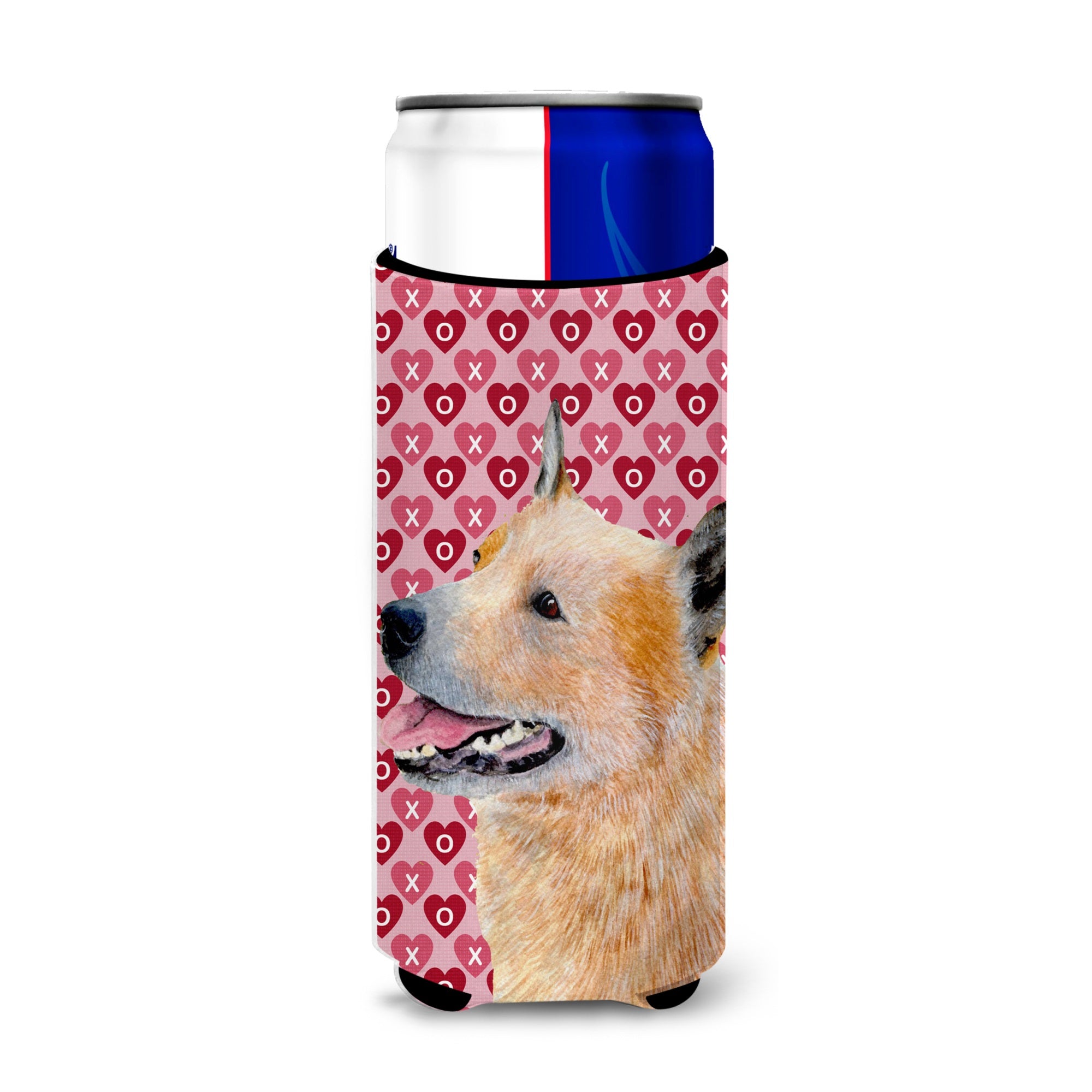Australian Cattle Dog Hearts Love Valentine'S Day Ultra Hugger For Slim Cans