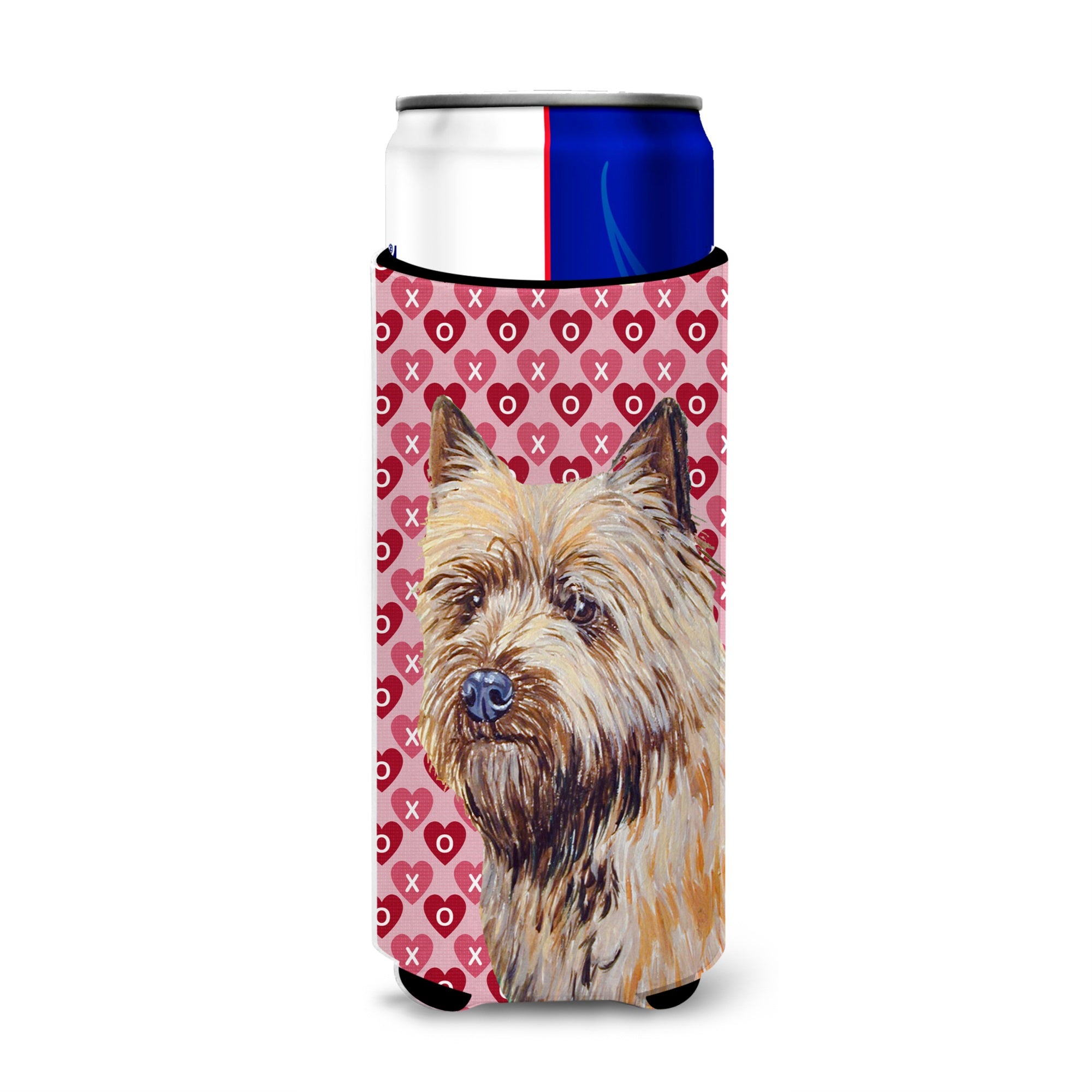 Cairn Terrier Hearts Love And Valentine'S Day Portrait Ultra Hugger For Slim Cans