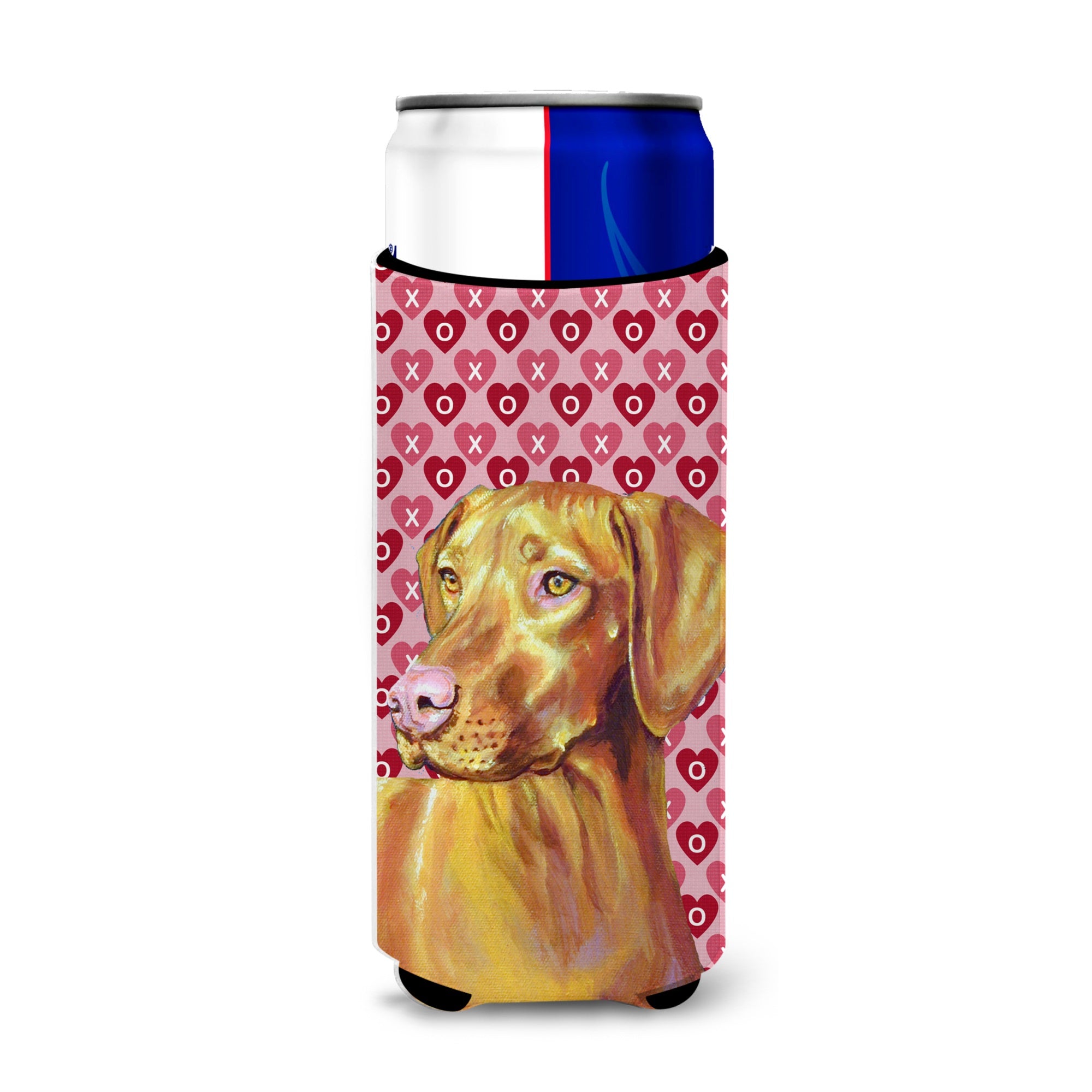 Vizsla Hearts Love And Valentine'S Day Portrait Ultra Hugger For Slim Cans