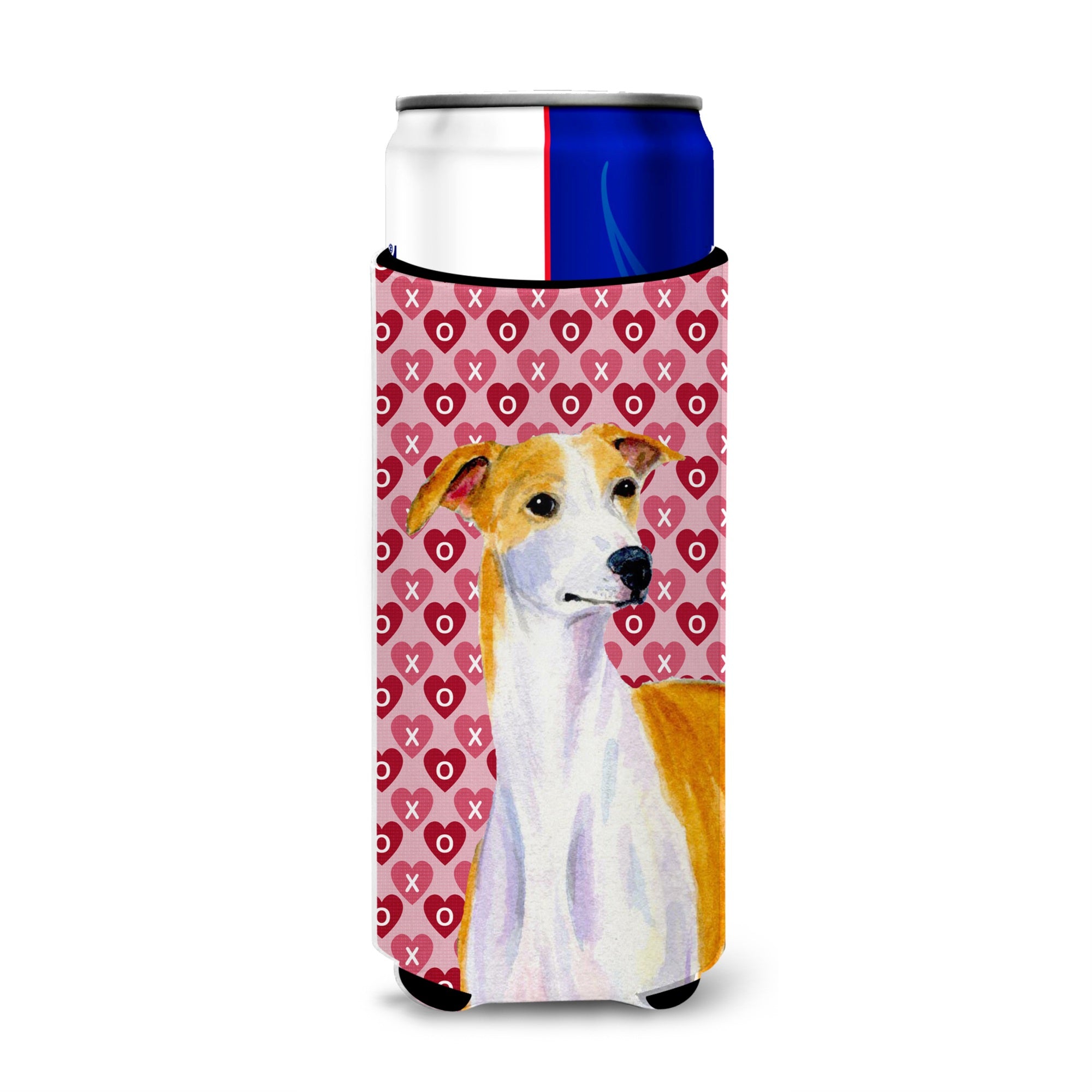 Whippet Hearts Love And Valentine'S Day Portrait Ultra Hugger For Slim Cans