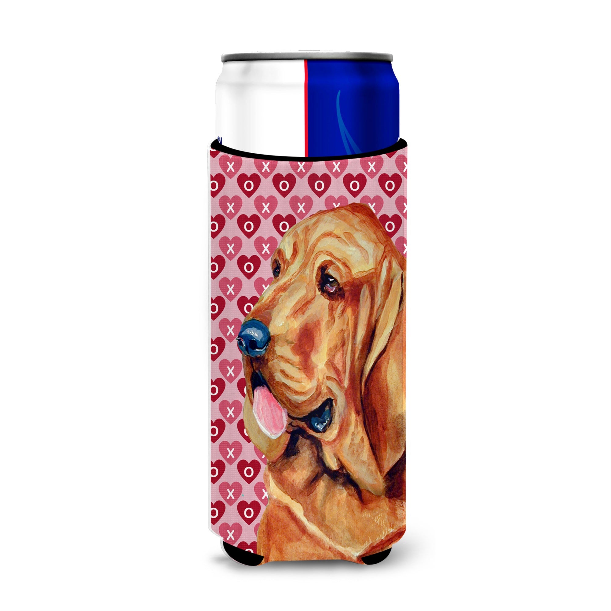 Bloodhound Hearts Love And Valentine'S Day Portrait Ultra Hugger For Slim Cans