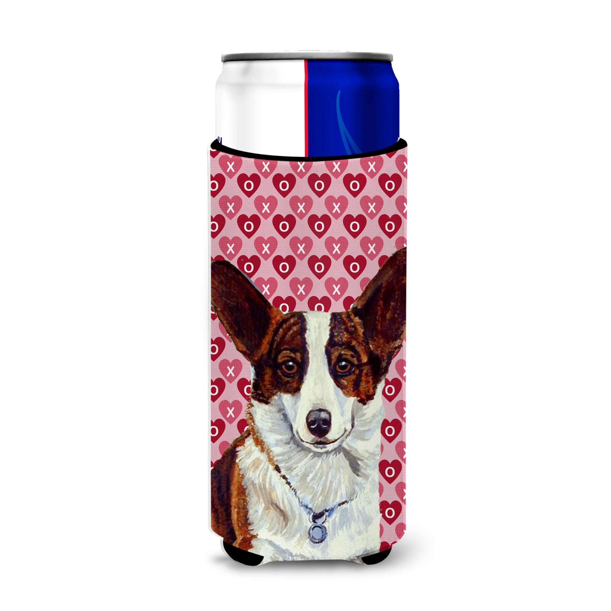 Corgi Hearts Love And Valentine'S Day Portrait Ultra Hugger For Slim Cans