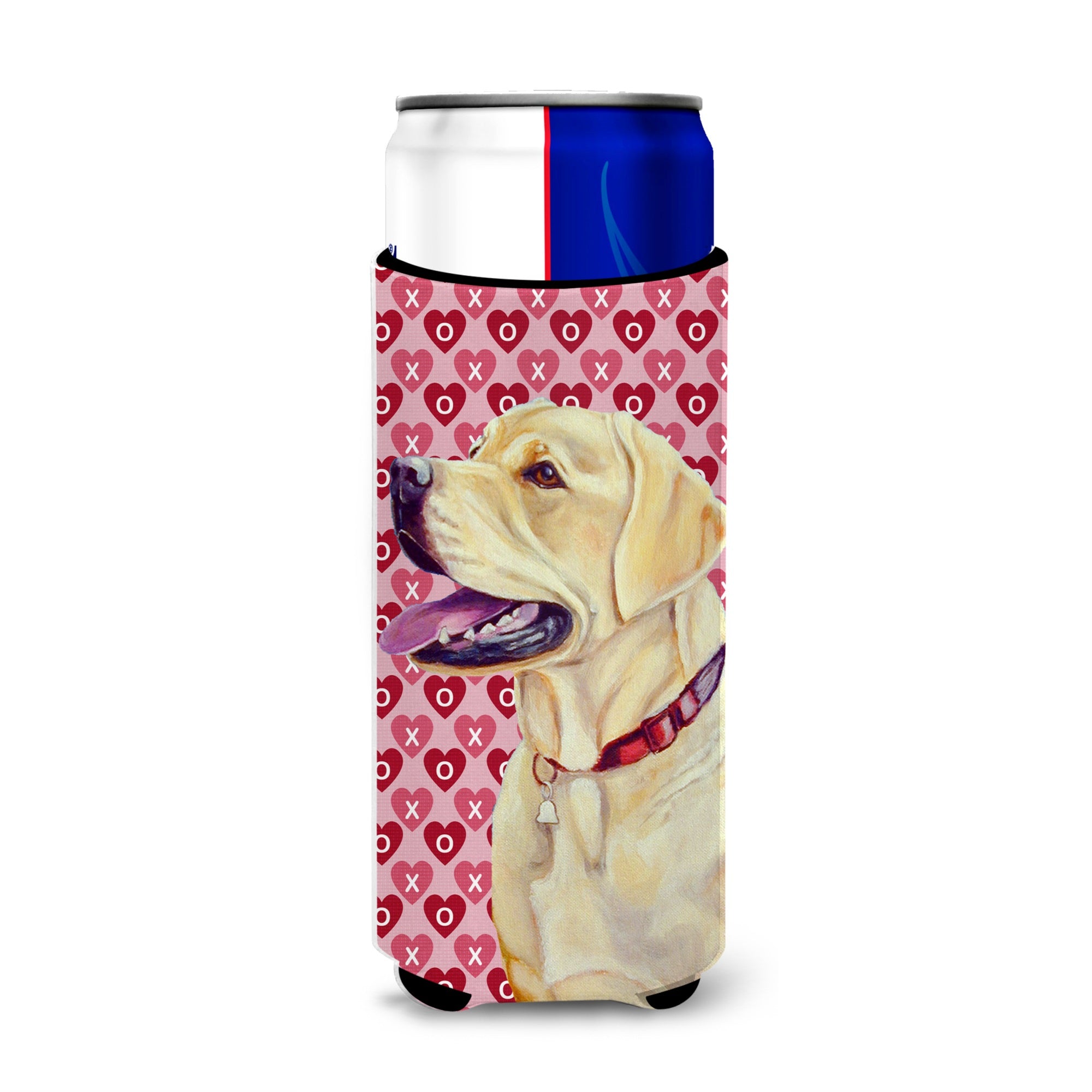Labrador Hearts Love And Valentine'S Day Portrait Ultra Hugger For Slim Cans