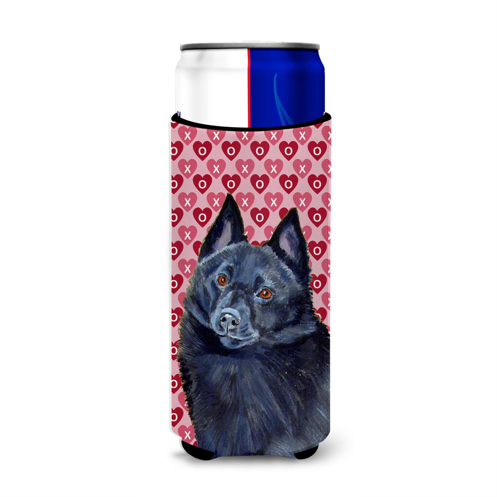Schipperke Hearts Love And Valentine'S Day Portrait Ultra Hugger For Slim Cans
