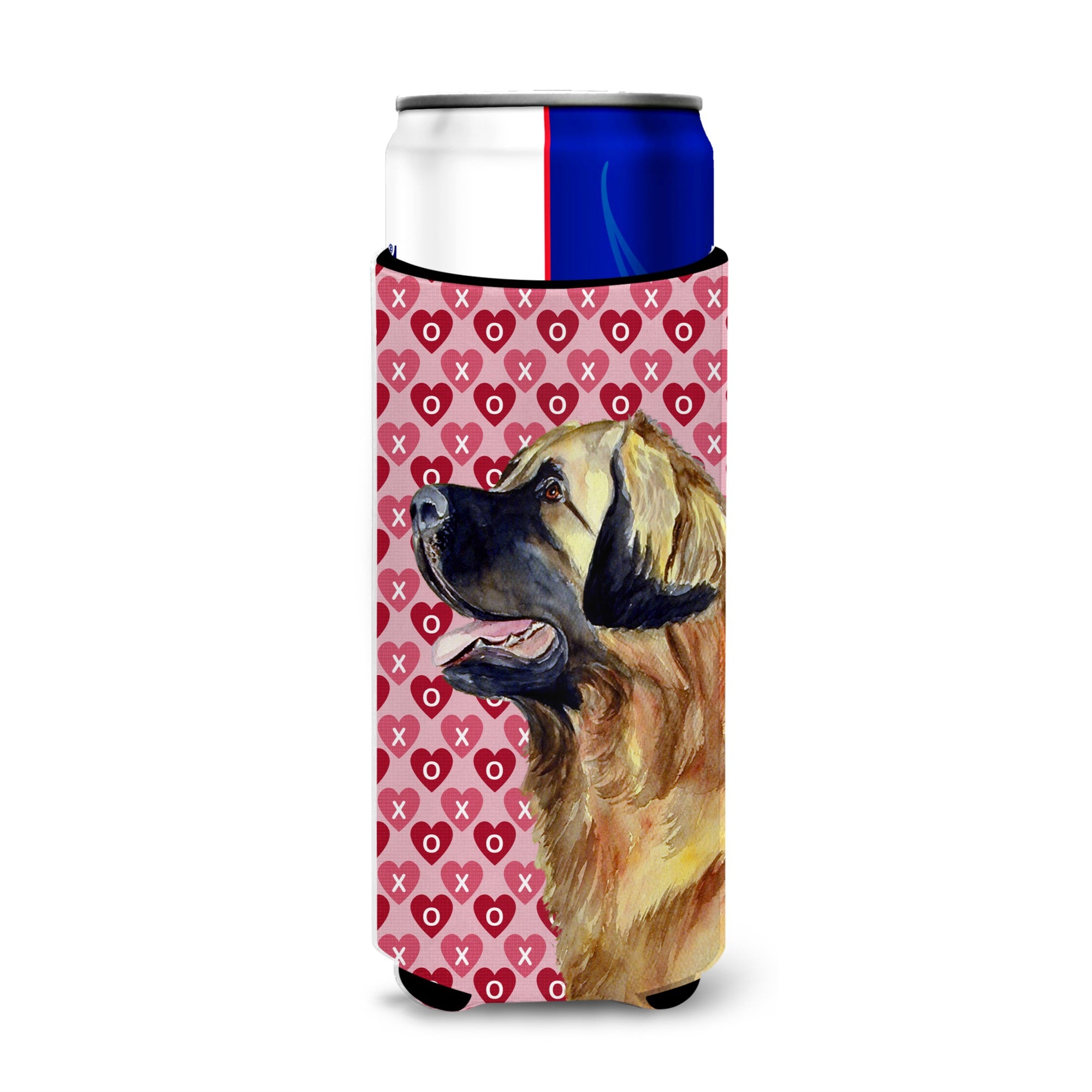 Leonberger Hearts Love And Valentine'S Day Portrait Ultra Hugger For Slim Cans