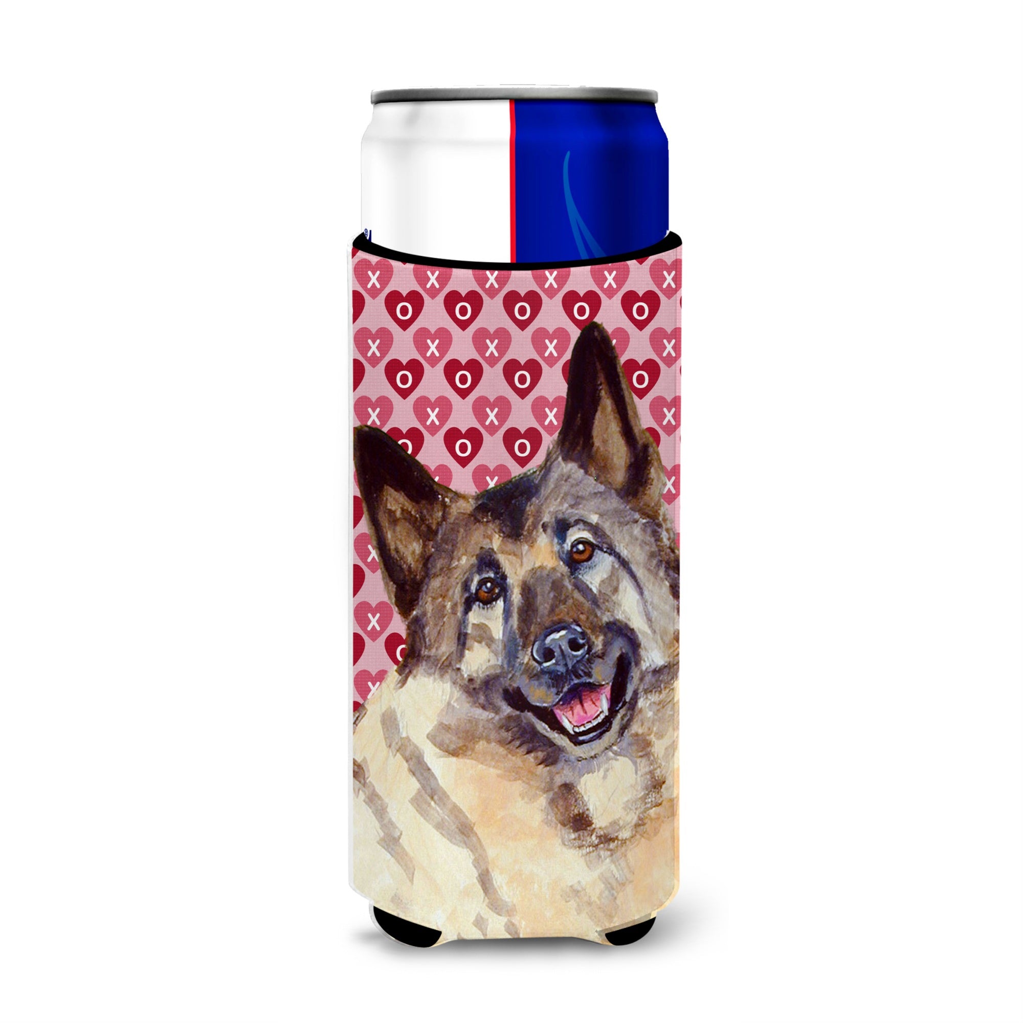 Norwegian Elkhound Hearts Love And Valentine'S Day Portrait Ultra Hugger For Slim Cans