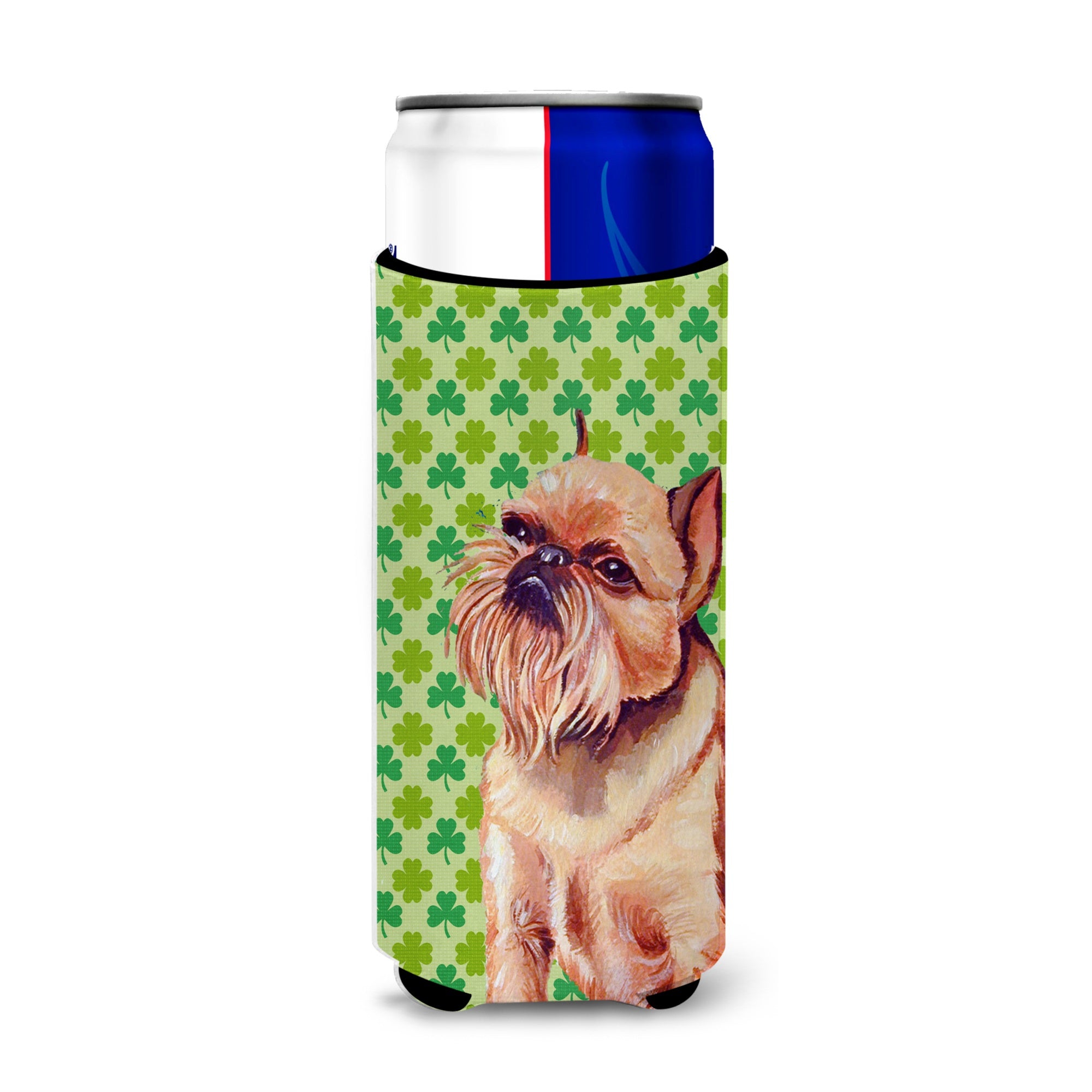 Brussels Griffon St. Patrick'S Day Shamrock Portrait Ultra Hugger For Slim Cans