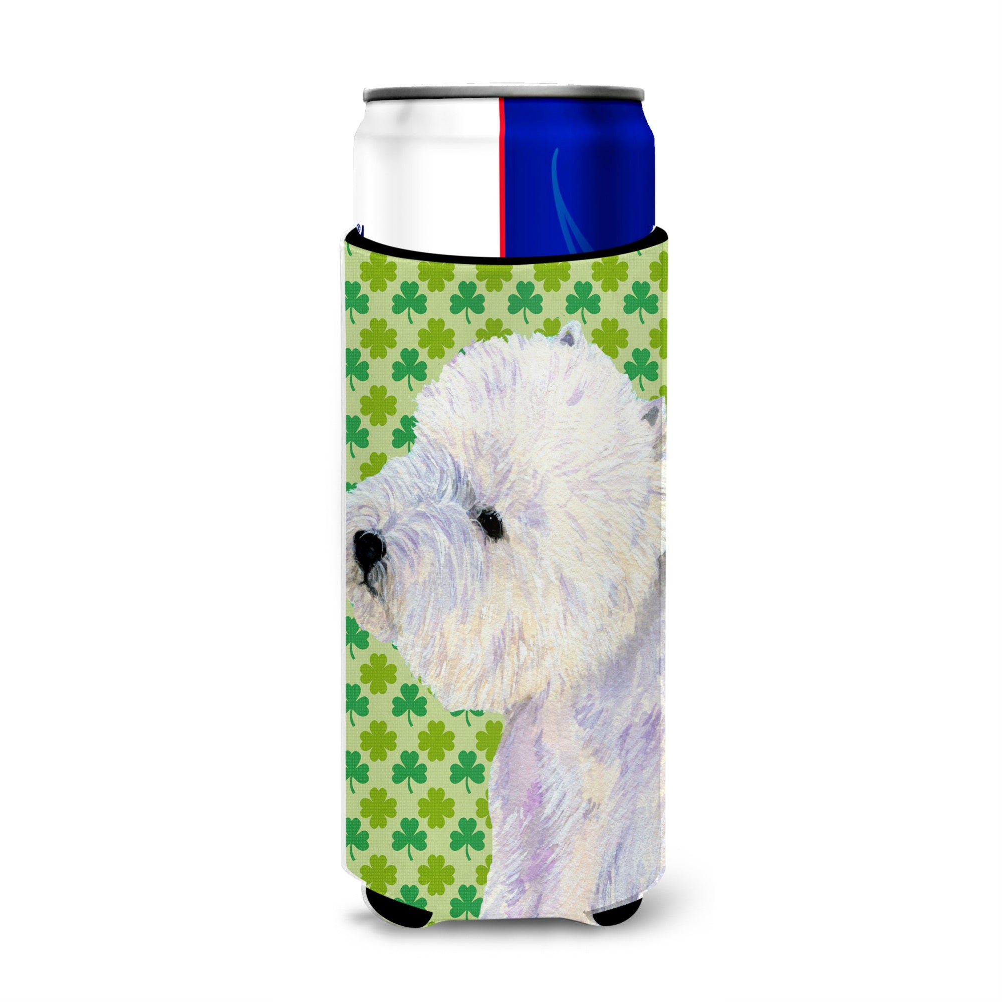 Westie St. Patrick'S Day Shamrock Portrait Ultra Hugger For Slim Cans